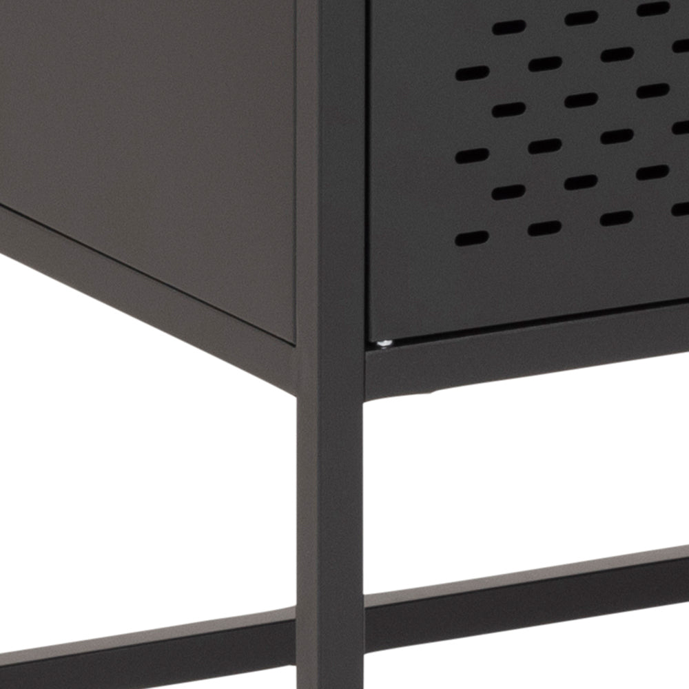 Metāla kumode Ronda 80/160/40 cm melns