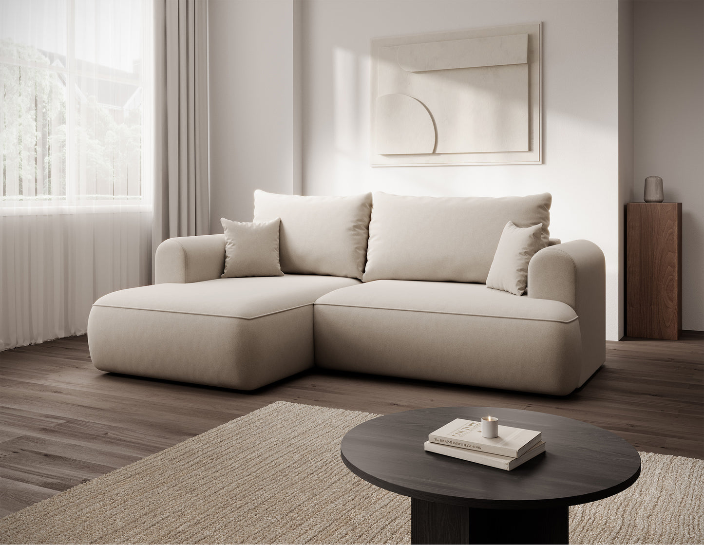 Dīvāns Ovors mini 238/93/156 cm Castel 04 - N1 Home