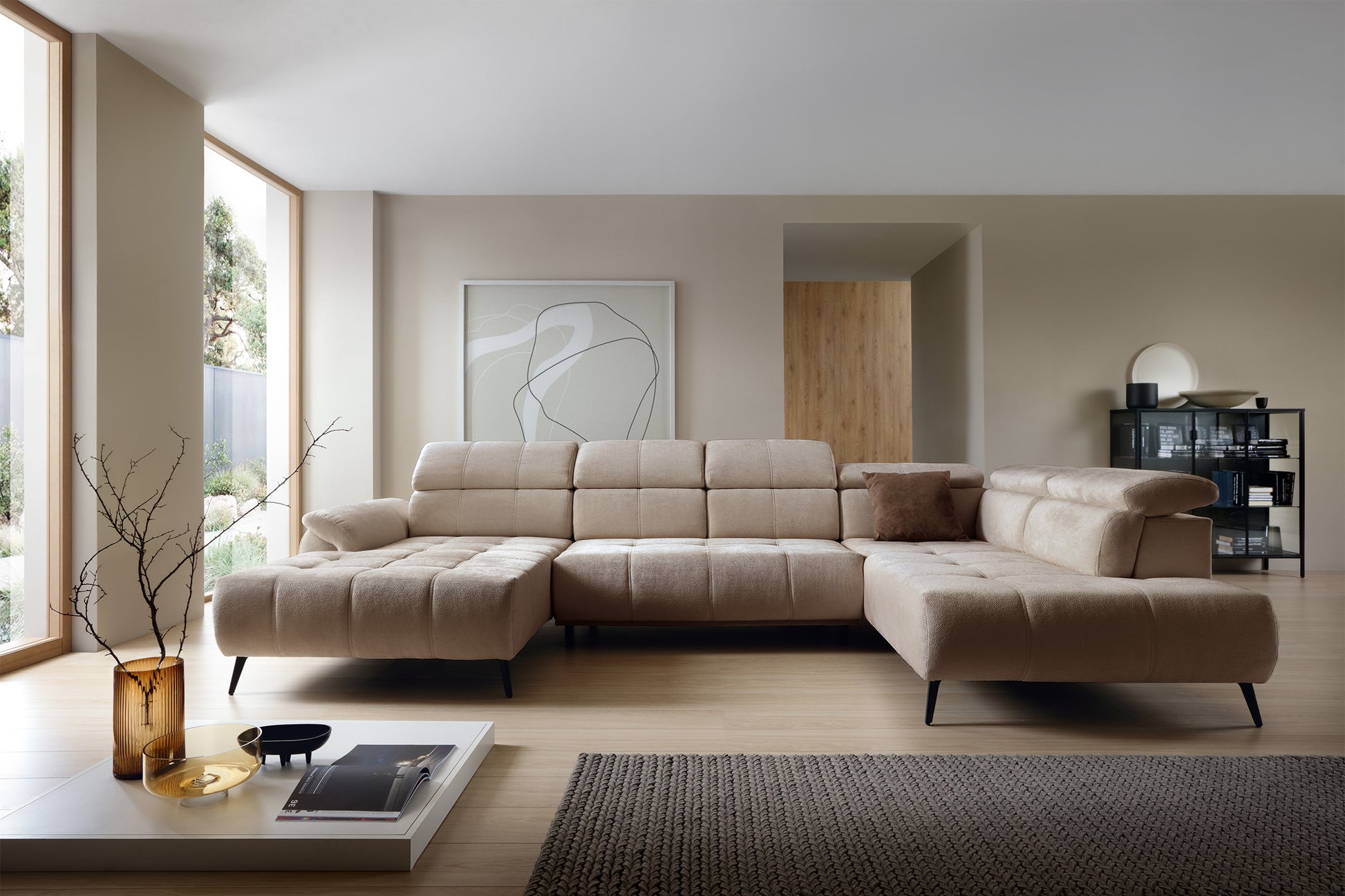 Dīvāns Matio U 98/375/208 cm Aphrodite 03 - N1 Home