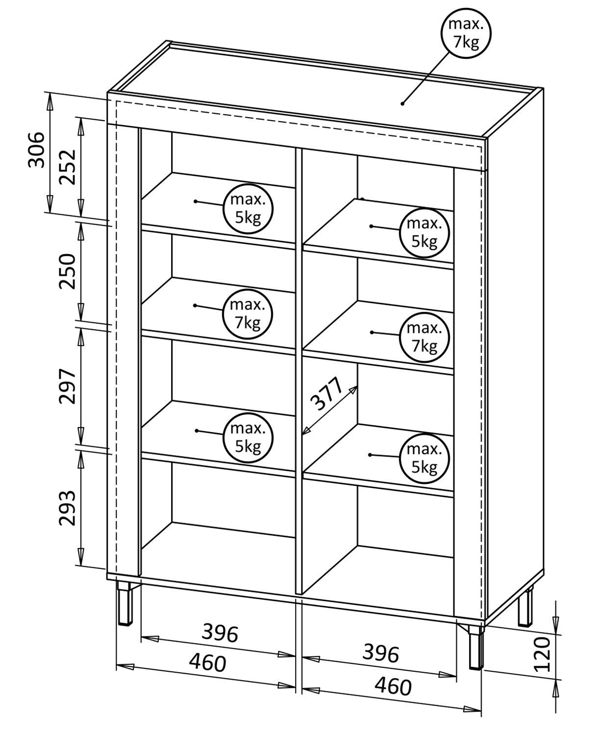 Vitrīna Lamos 96/135/39 cm bēšs/zelts - N1 Home