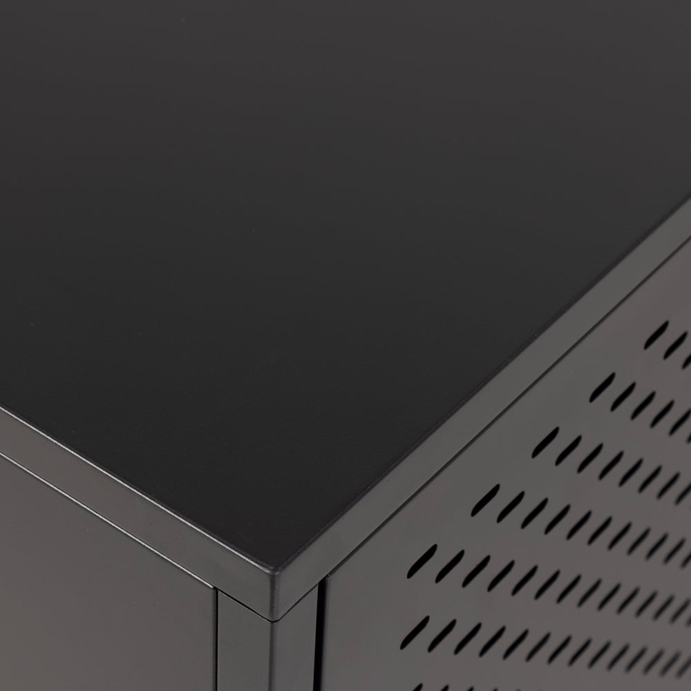 Metāla kumode Ronda 125/75/40 cm melns