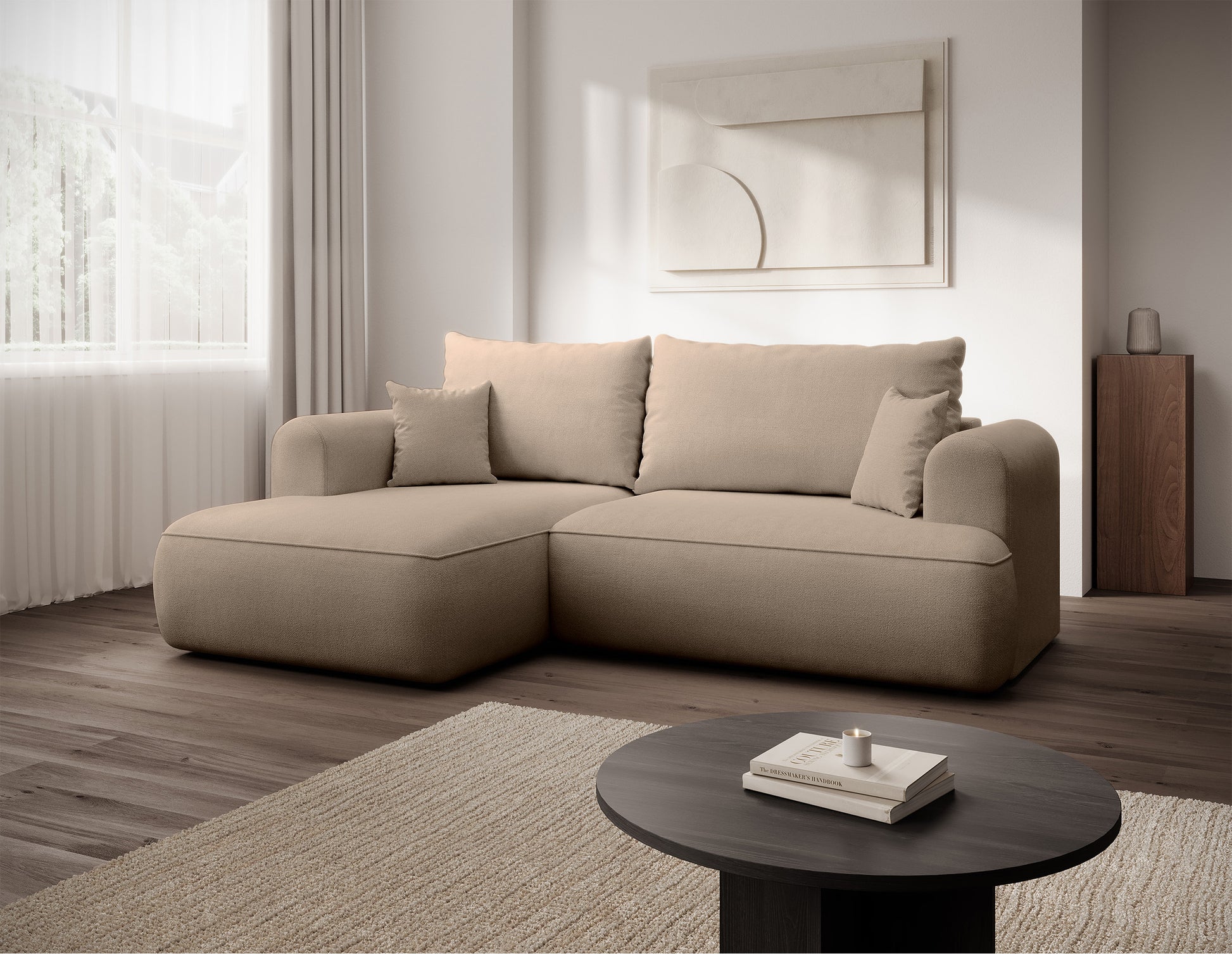 Dīvāns Ovors mini 239/93/156 cm Storm 06 - N1 Home