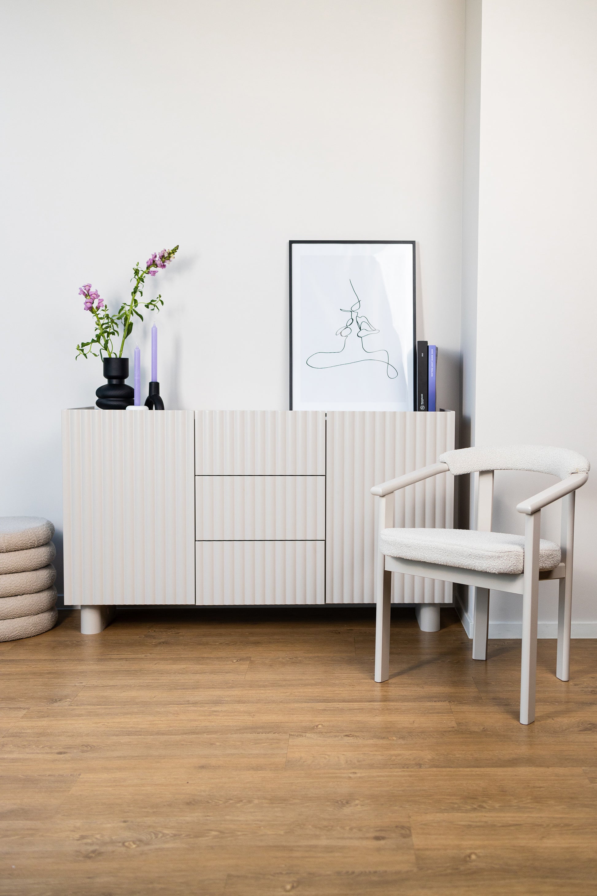 Krēsls Finis 73/56/55 cm kašmirs/gaiši bēšs buklē - N1 Home