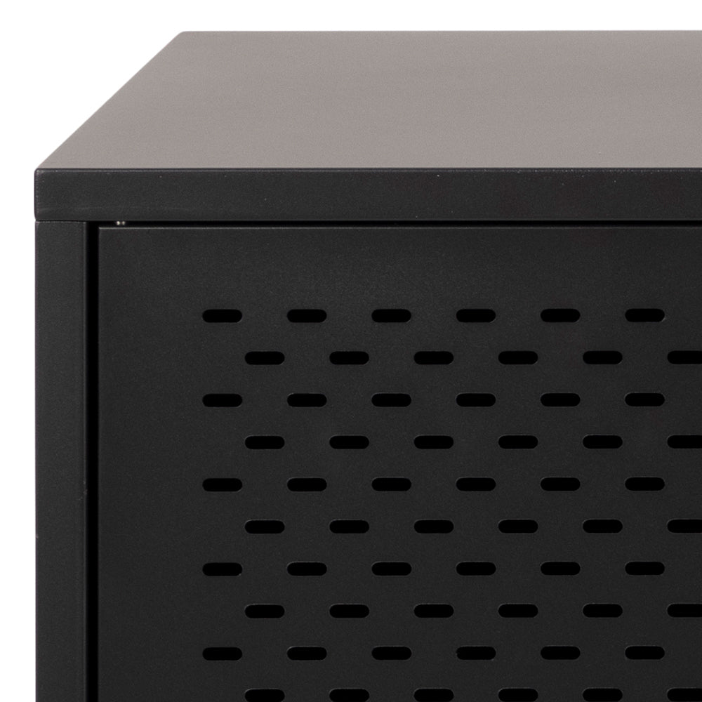 Metāla kumode Ronda 125/75/40 cm melns