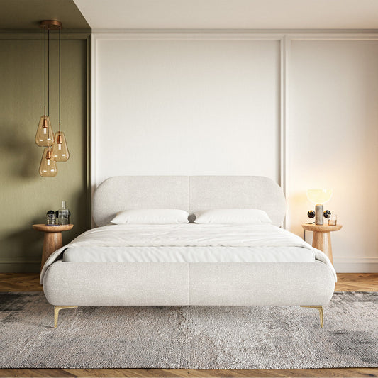 Gulta Valeo 140/160/180x 200 cm Melody 14 (Agmamito), zelta kājas - N1 Home