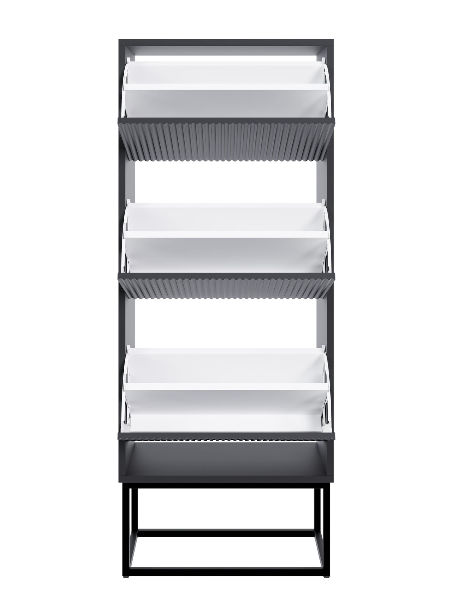 Apavu skapis Velda 50/30/125 cm melns/melns