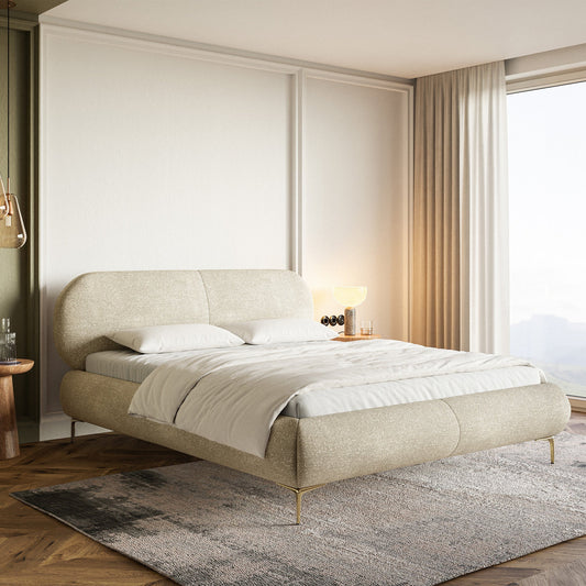 Gulta ar konteineru Valeo 140/160/180x 200 cm Melody 13 (Agmamito),zelta kājas - N1 Home