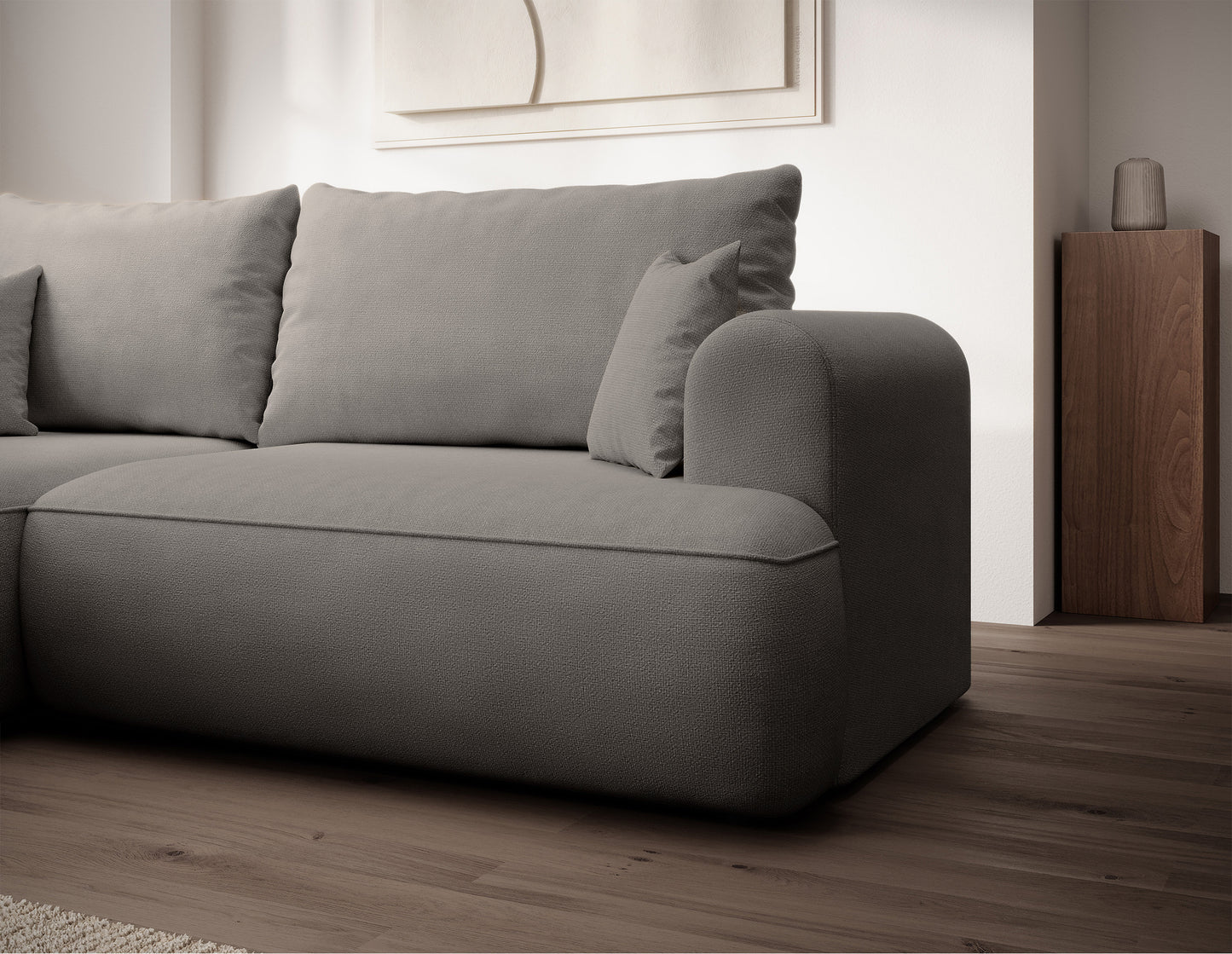 Dīvāns Ovors mini 239/93/156 cm Storm 09 - N1 Home