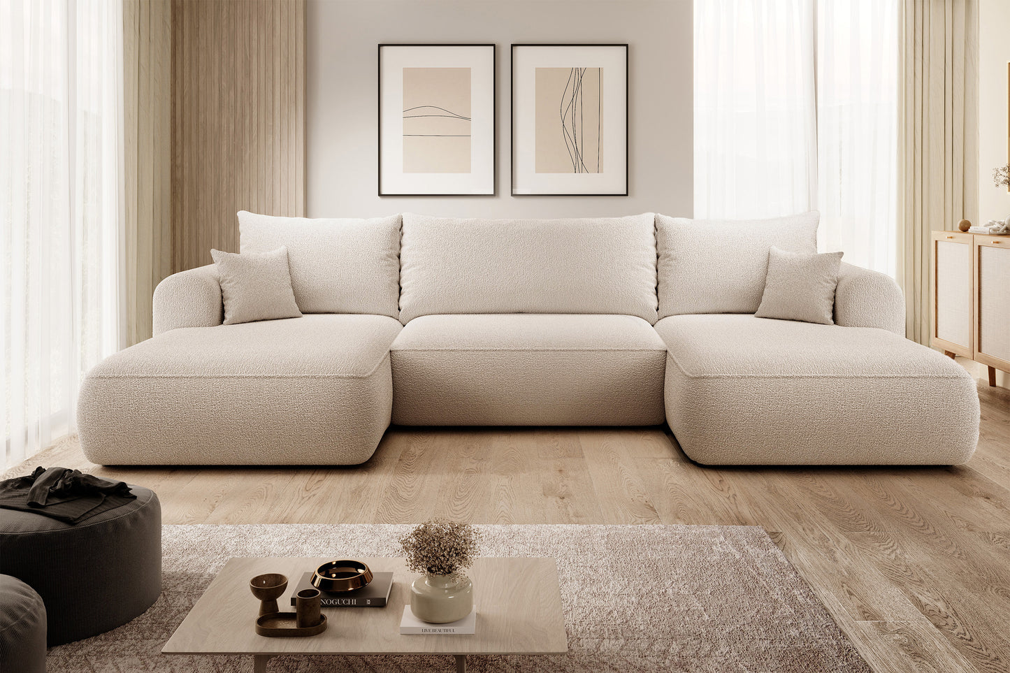 Dīvāns Ovors U 380/95/167 cm Abriamo 3 - N1 Home