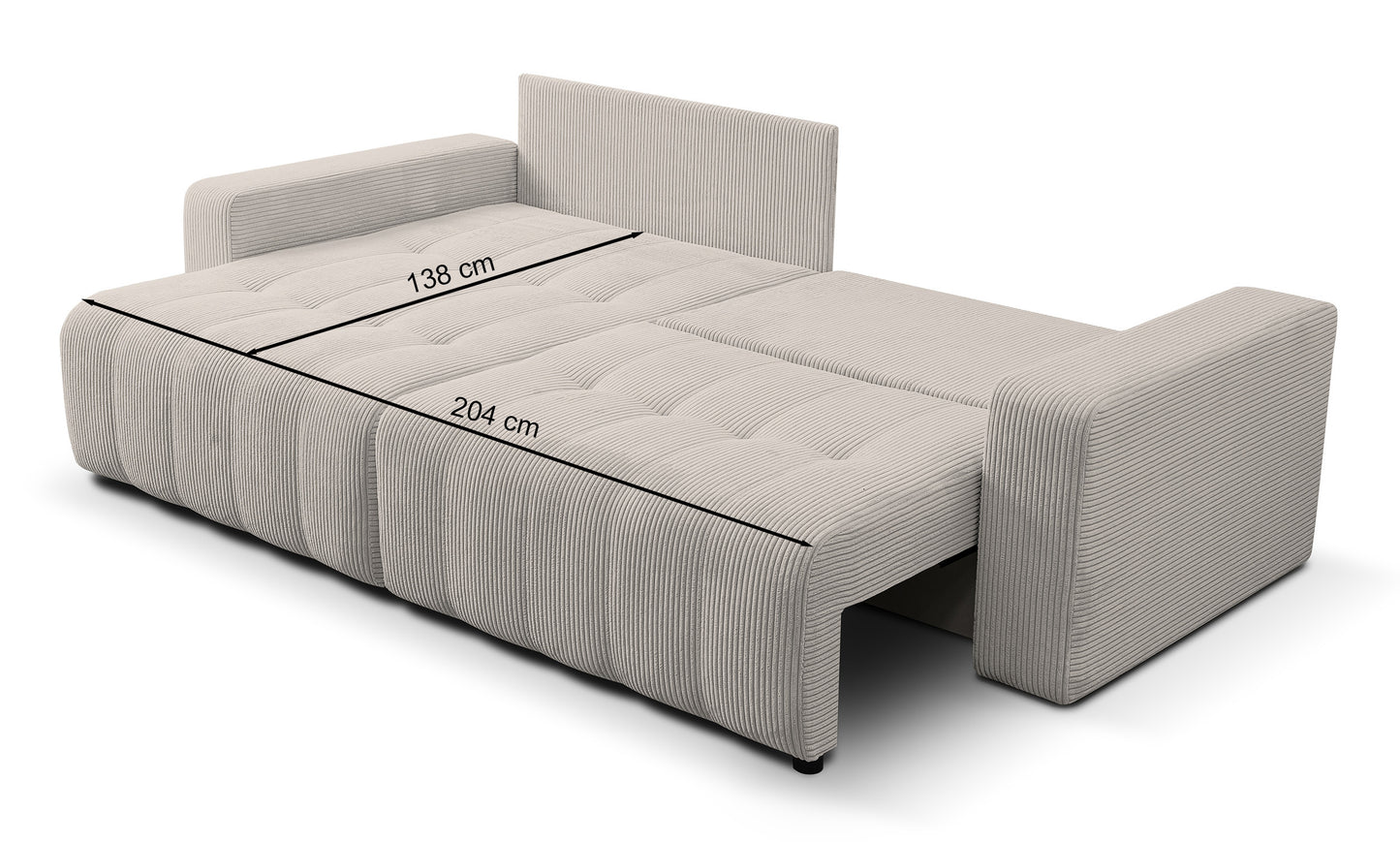 Dīvāns Mailes 86/245/143 cm Poso 14 - N1 Home