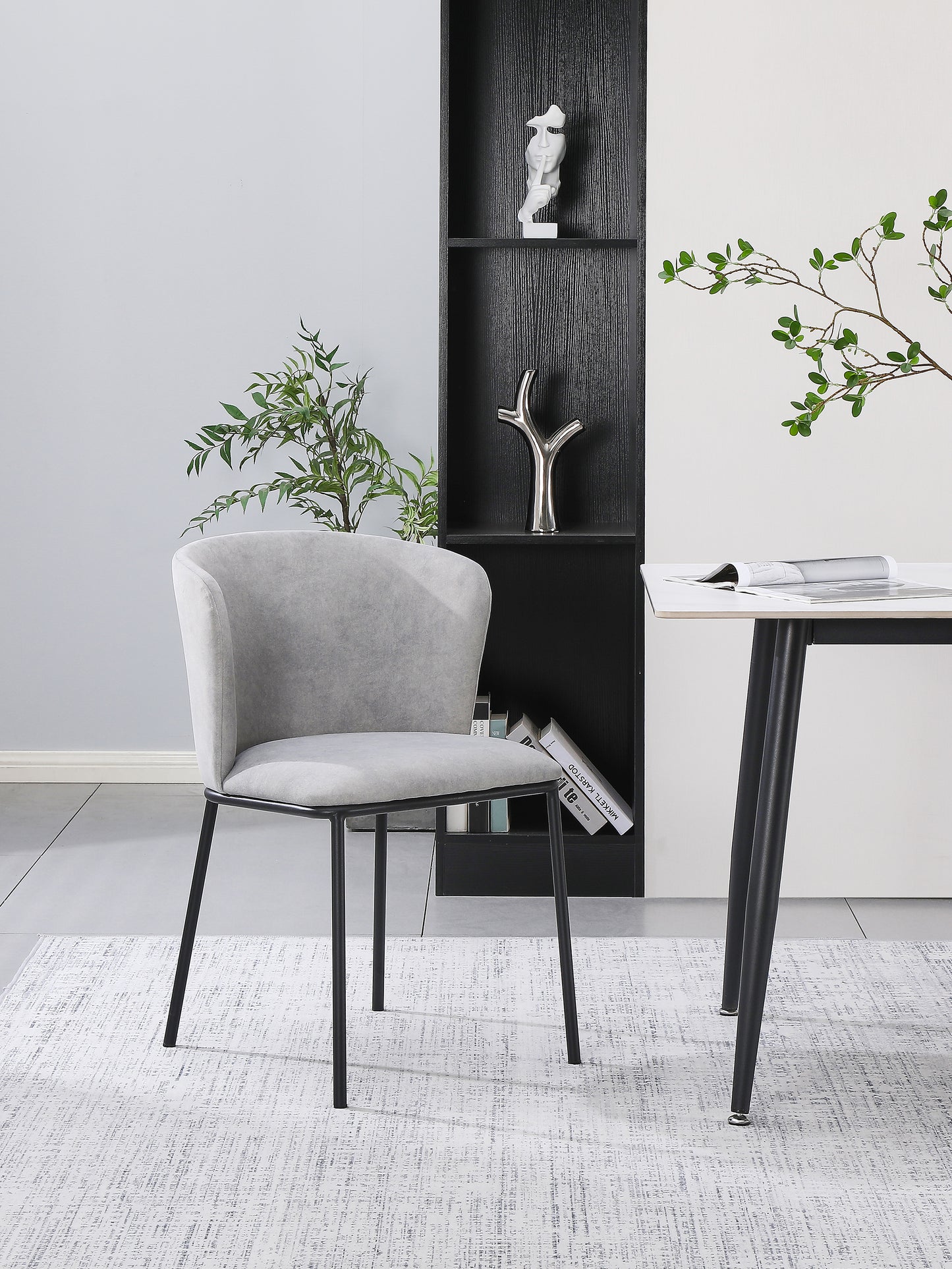 Krēsls Carb 79/54/56 cm gaiši pelēks - N1 Home