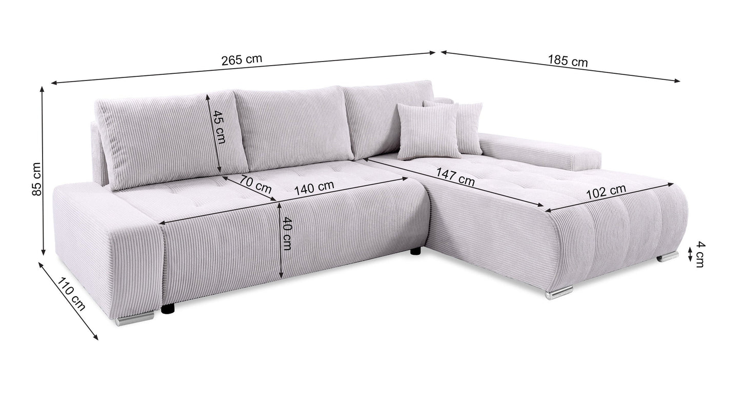 Dīvāns Magli 85/265/185 cm Poso 02