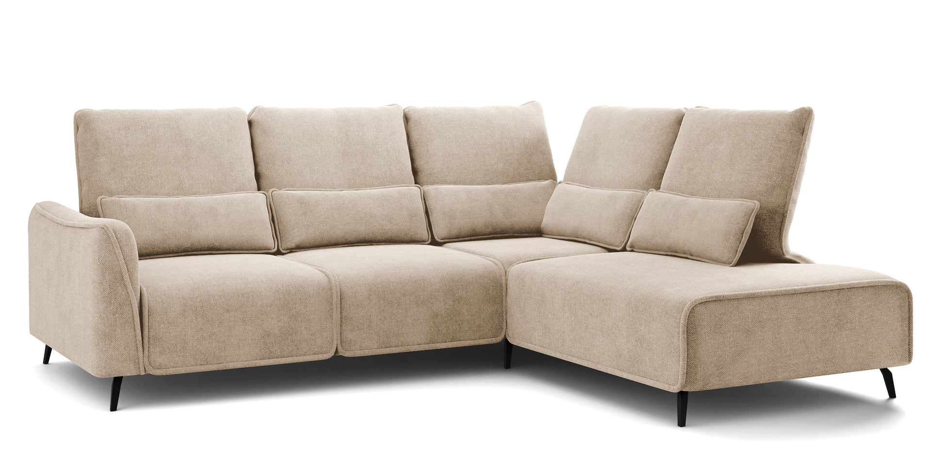 Dīvāns ar pufu Ruma 94/260/208 cm Storm 06 - N1 Home