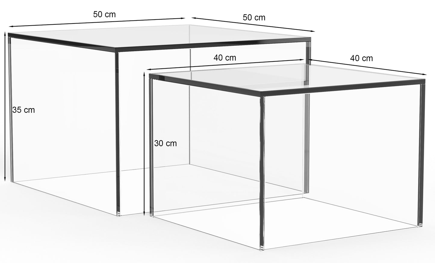 Kafijas galds Glopi 50/50/35 cm pelēks - N1 Home