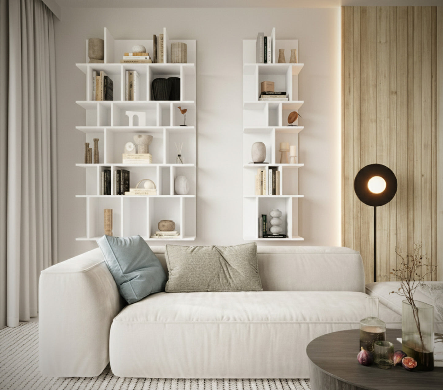 Atvērts plaukts Bommo 50/180/30 cm balts