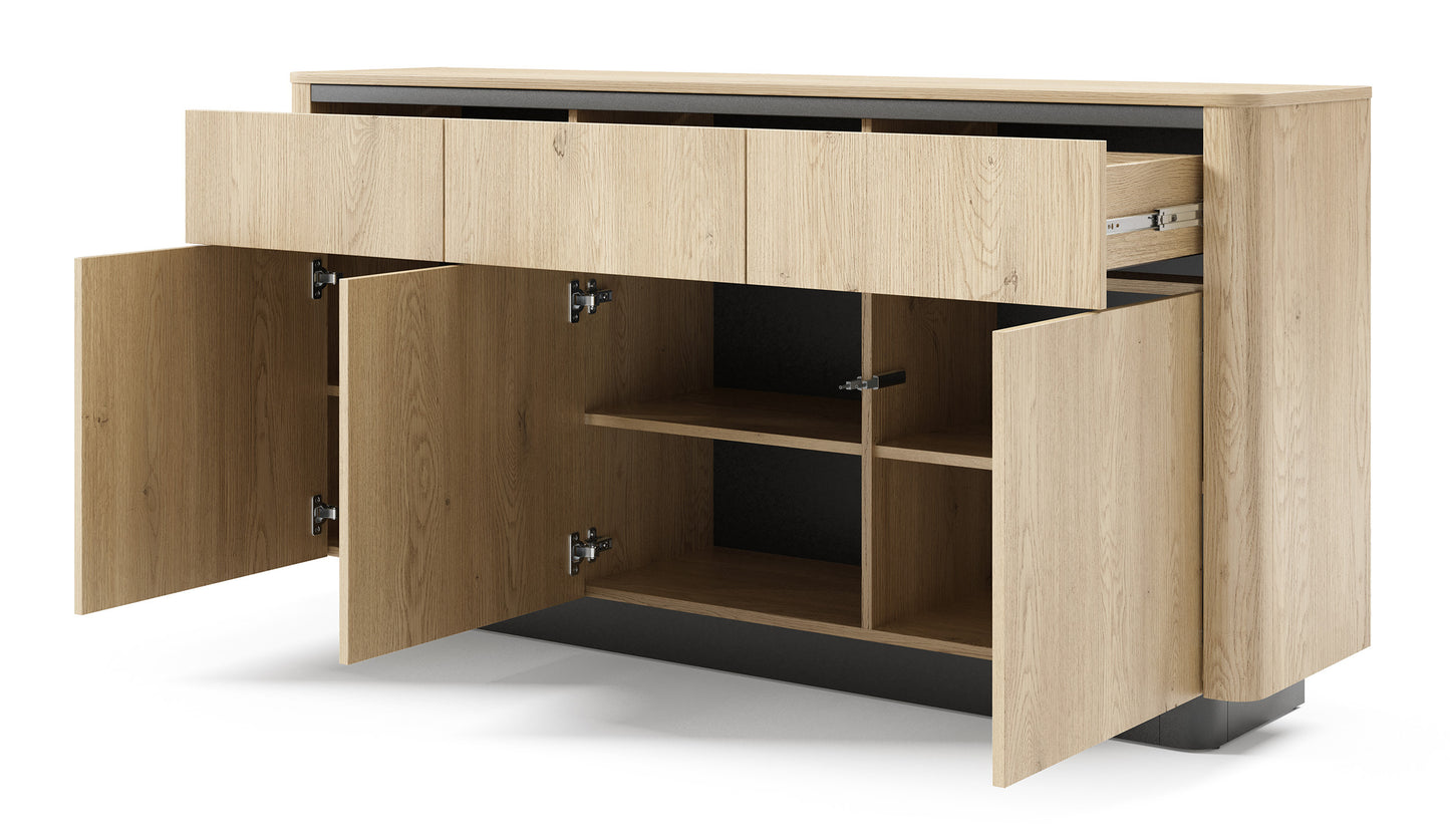 Kumode Torredo 82/163/38 cm Kremona ozols - N1 Home