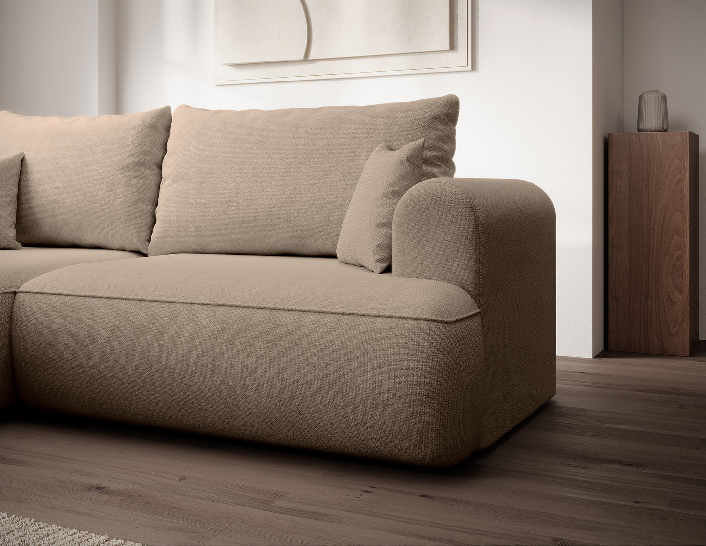 Dīvāns Ovors mini 239/93/156 cm Storm 06 - N1 Home