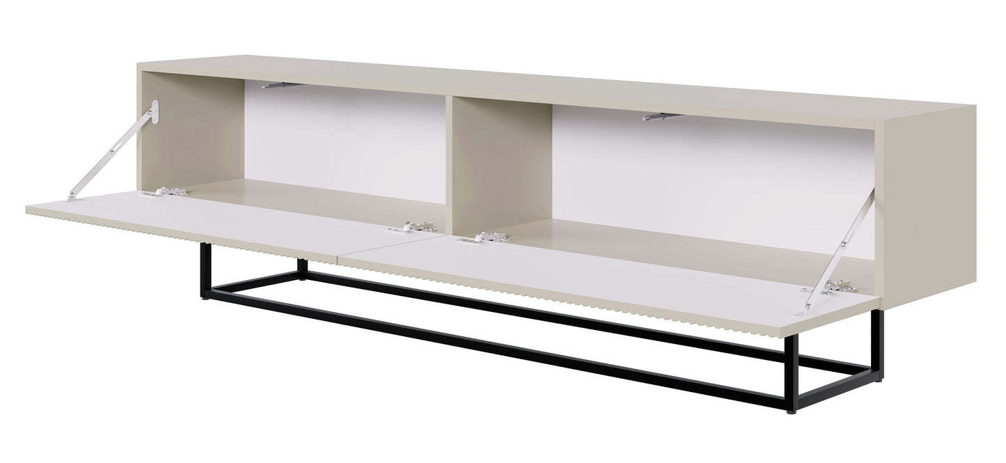 TV skapis Velda 175/46/31 cm bēšs/melns