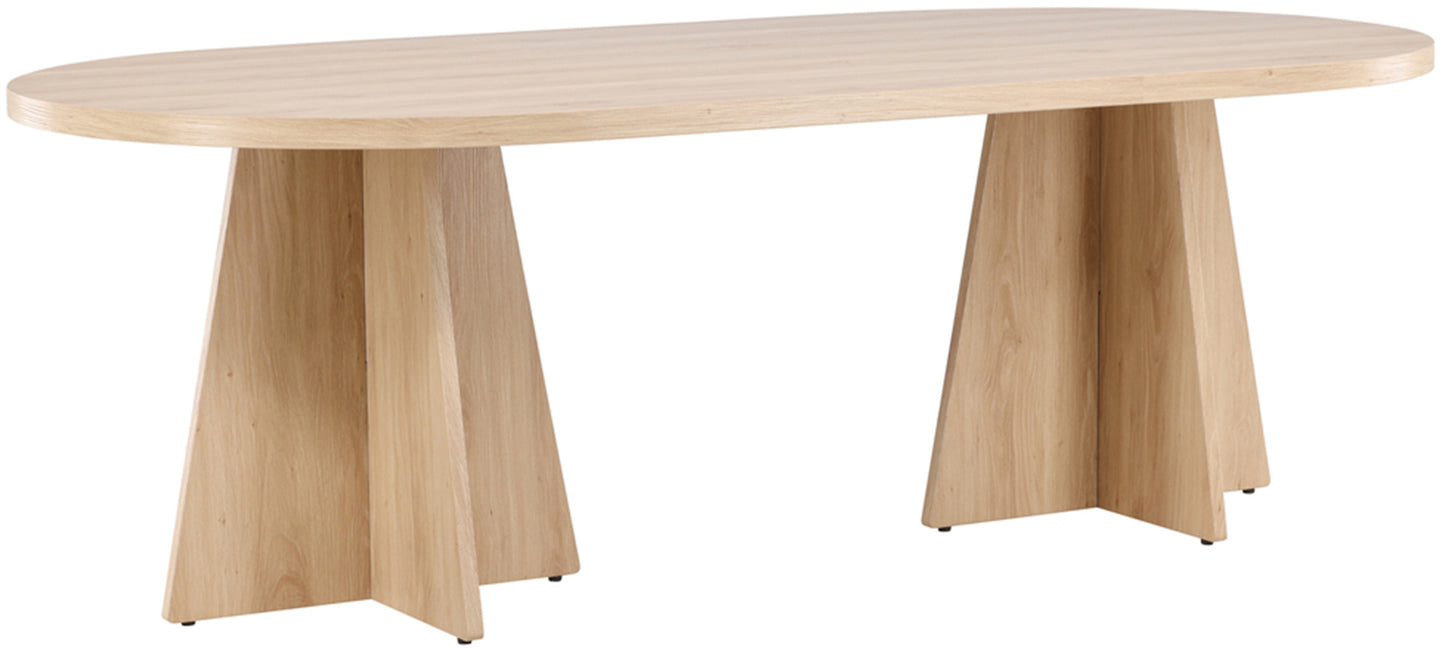 Galds Quish 75/230/115 cm balts ozols - N1 Home