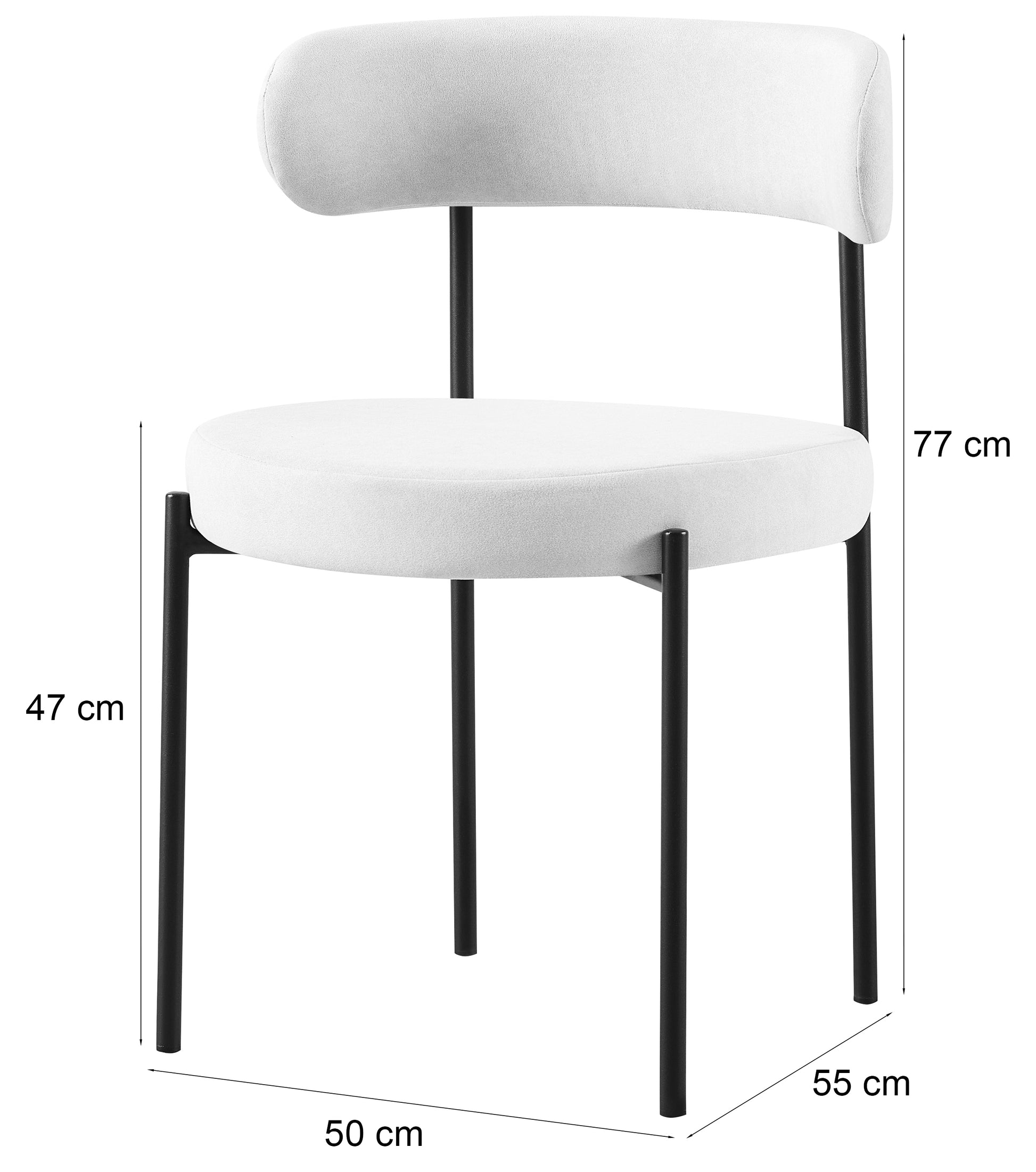 Krēsls Femisa 77/50/55 cm gaiši bēšs/balts - N1 Home