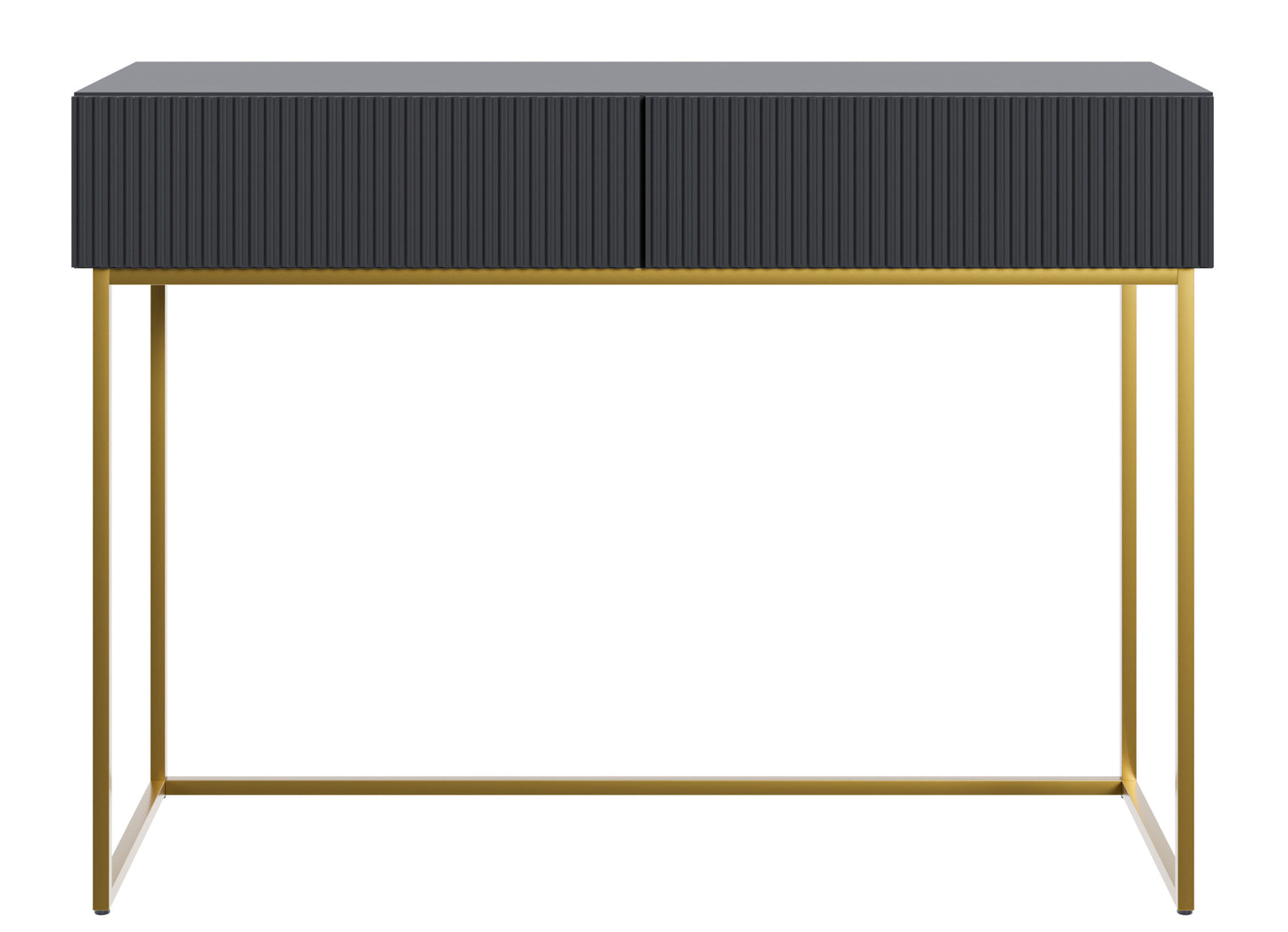 Konsole Velda 110/79/40 cm melns/zelts