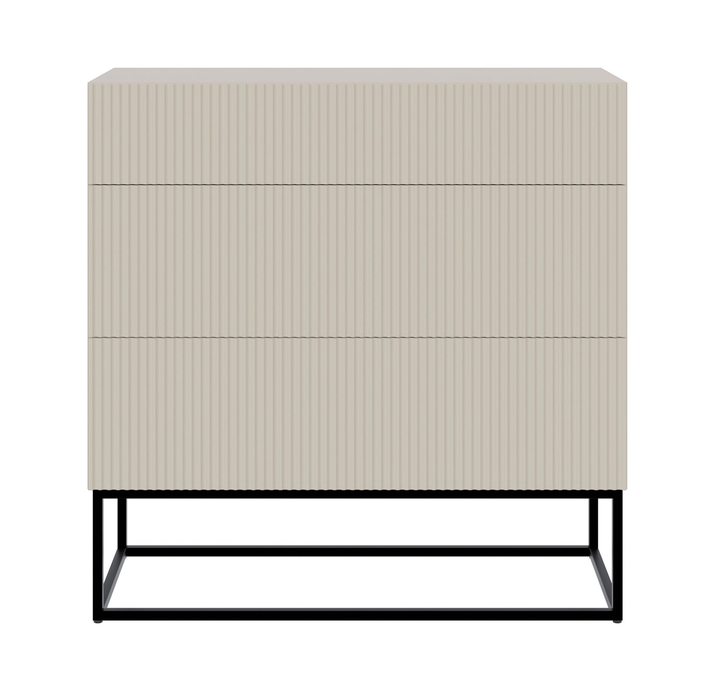 Kumode Velda 90/90/38 cm bēšs/melns - N1 Home