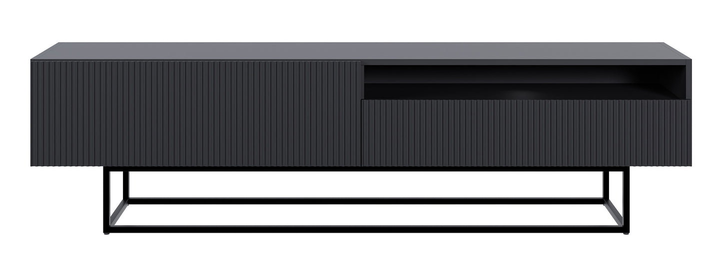 TV skapis Velda A 175/46/31 cm melns/melns