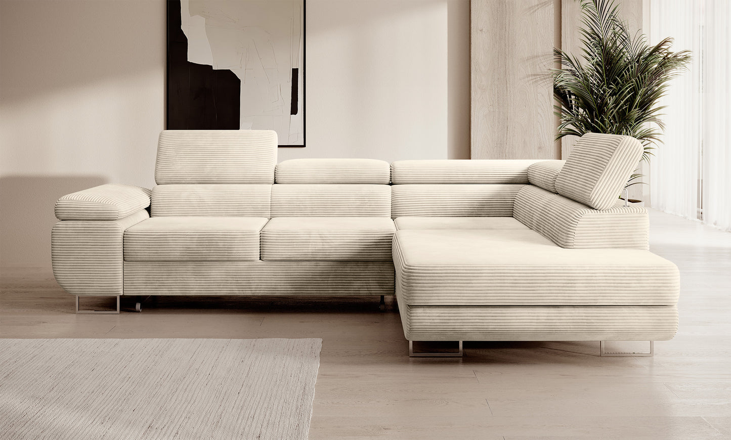 Dīvāns Steva 90/275/203 cm Poso 105 - N1 Home