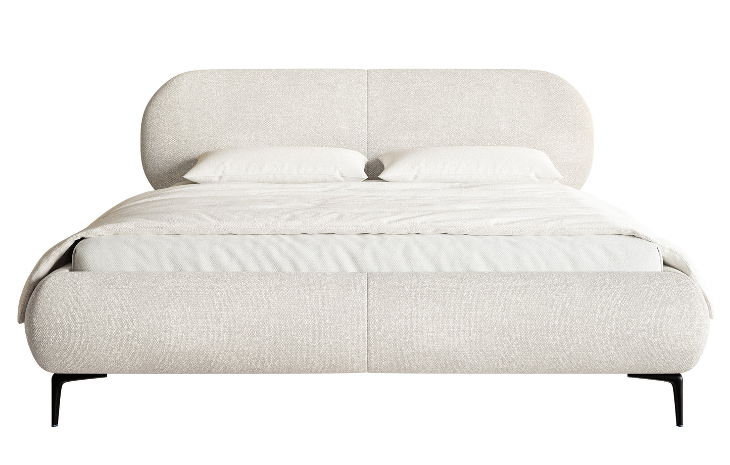 Gulta ar konteineru Valeo 140/160/180x 200 cm Melody 14 (Agmamito), melnas kājas - N1 Home