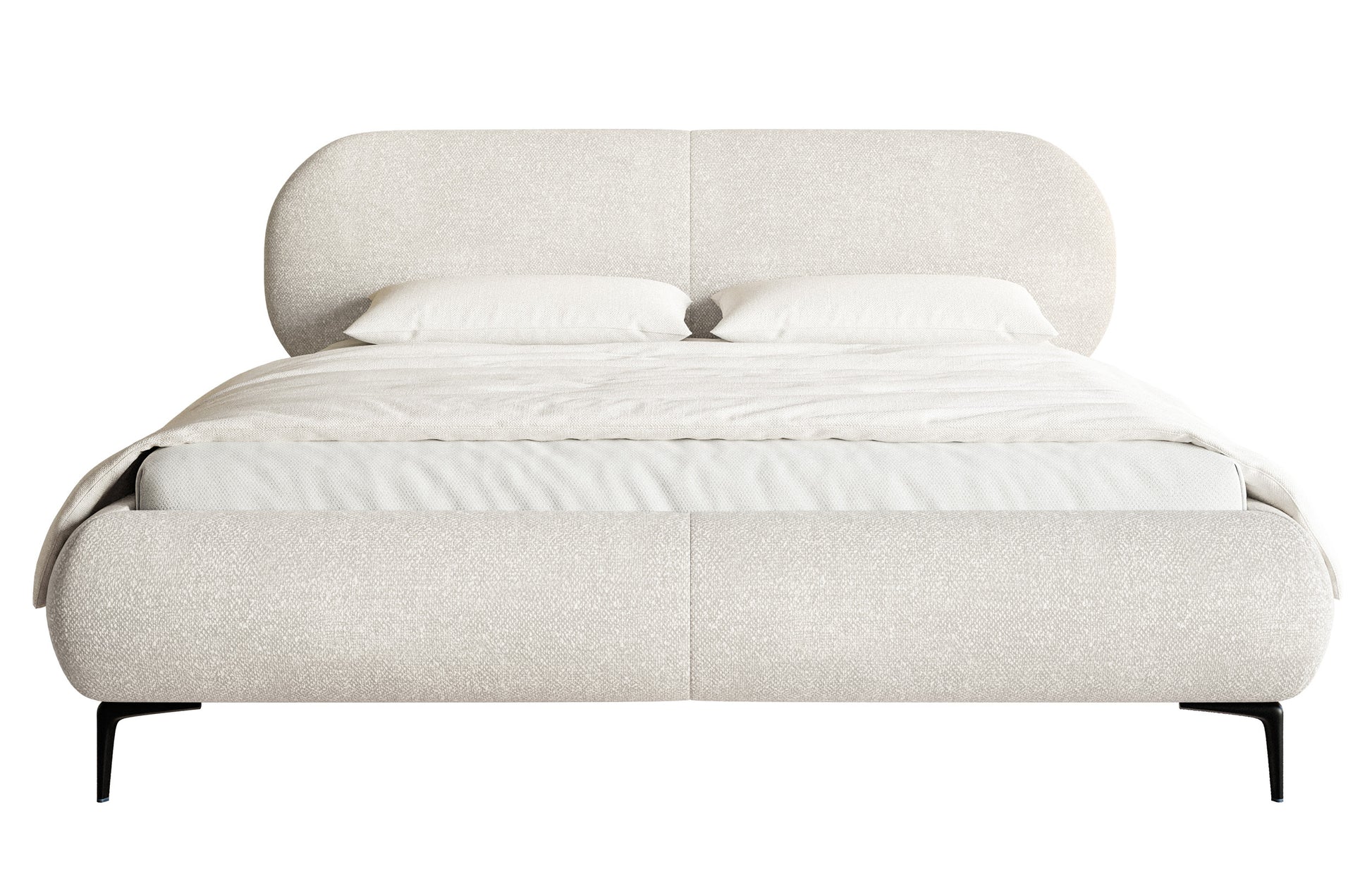 Gulta ar konteineru Valeo 140/160/180x 200 cm Melody 14 (Agmamito), melnas kājas - N1 Home