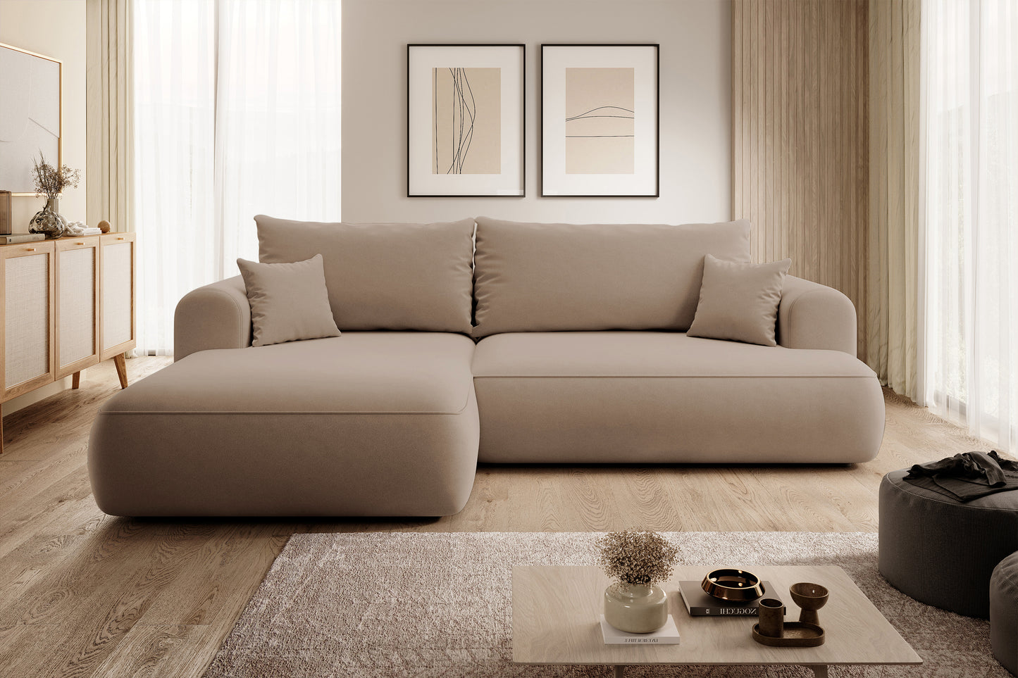 Dīvāns Ovors 260/93/165 cm Castel 15 - N1 Home