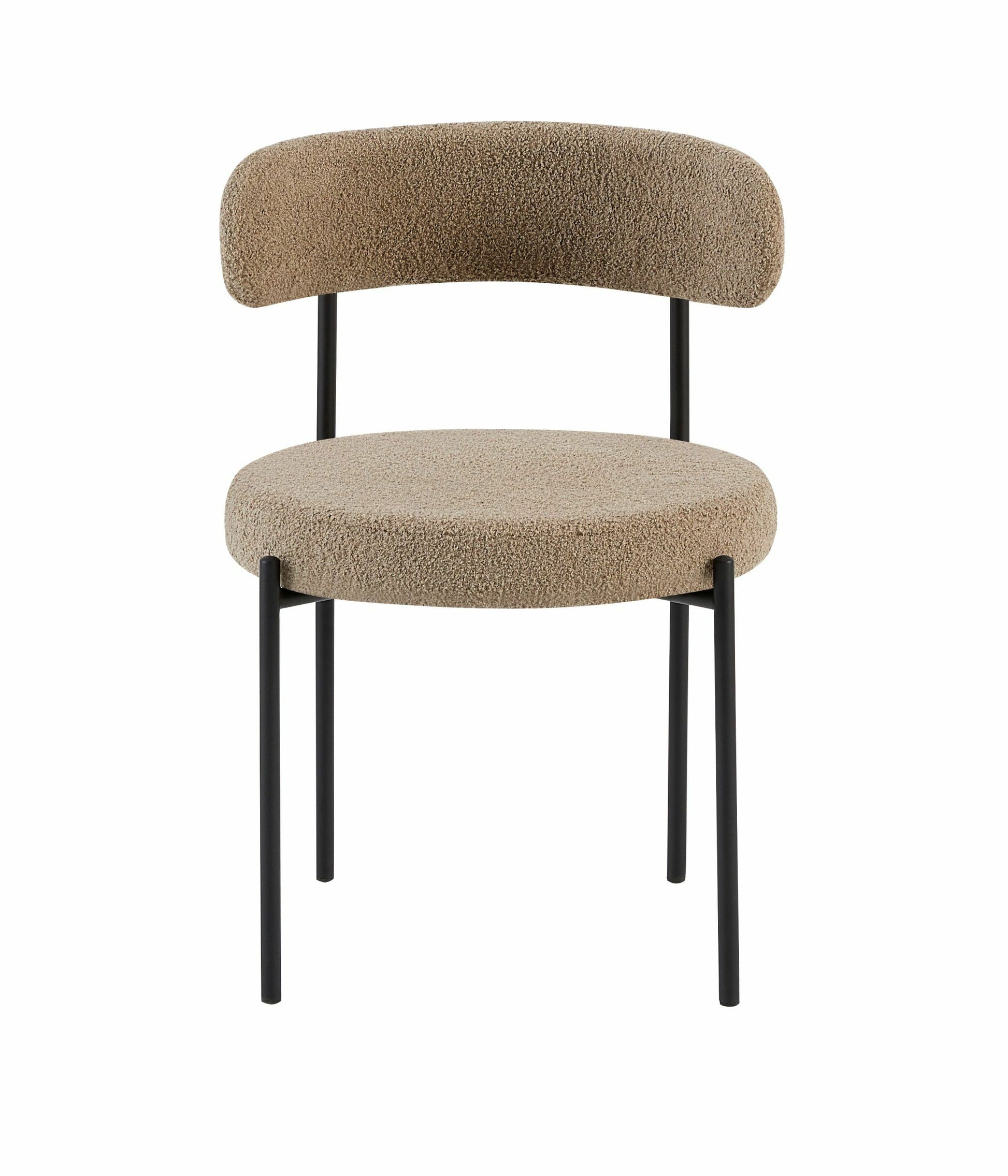 Krēsls Femisa 77/50/55 cm tumši bēšs bukle - N1 Home