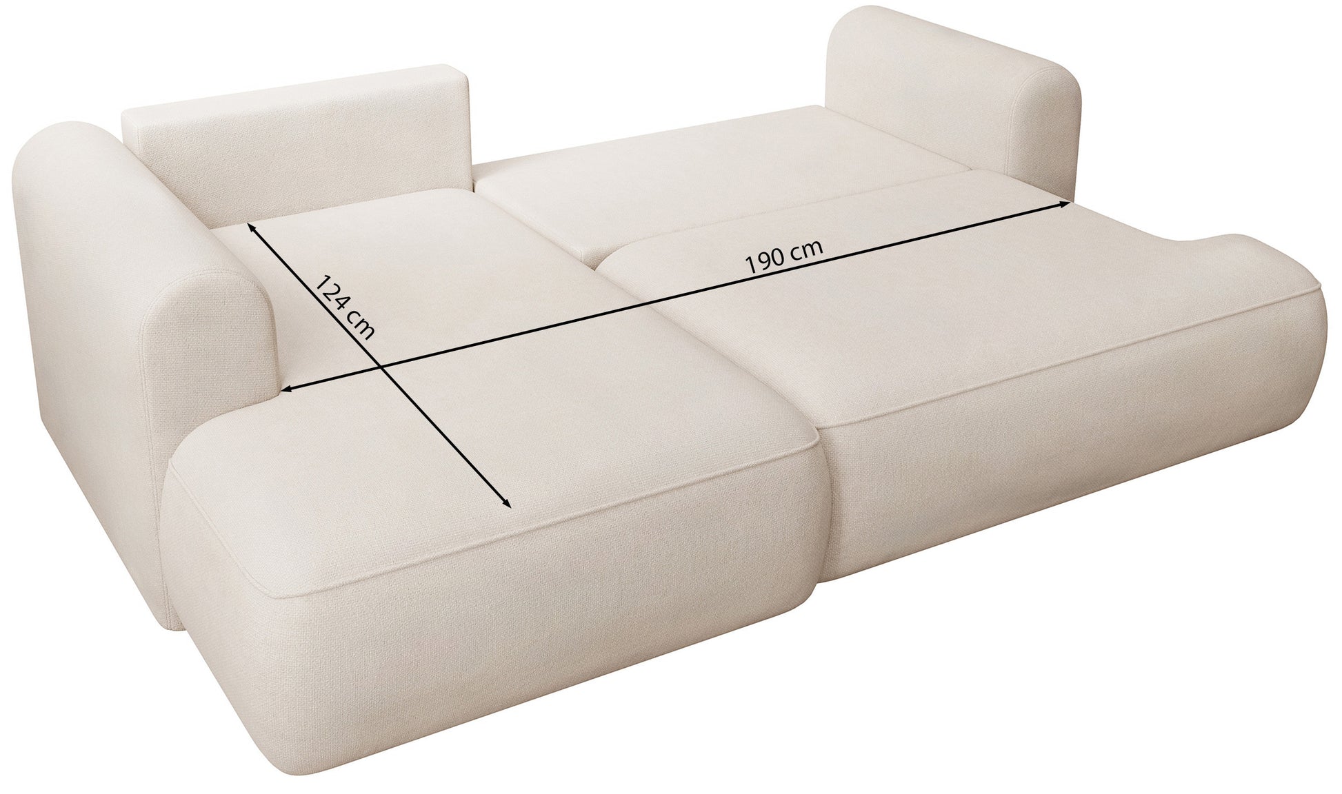 Dīvāns Ovors mini 238/93/156 cm Castel 39 - N1 Home