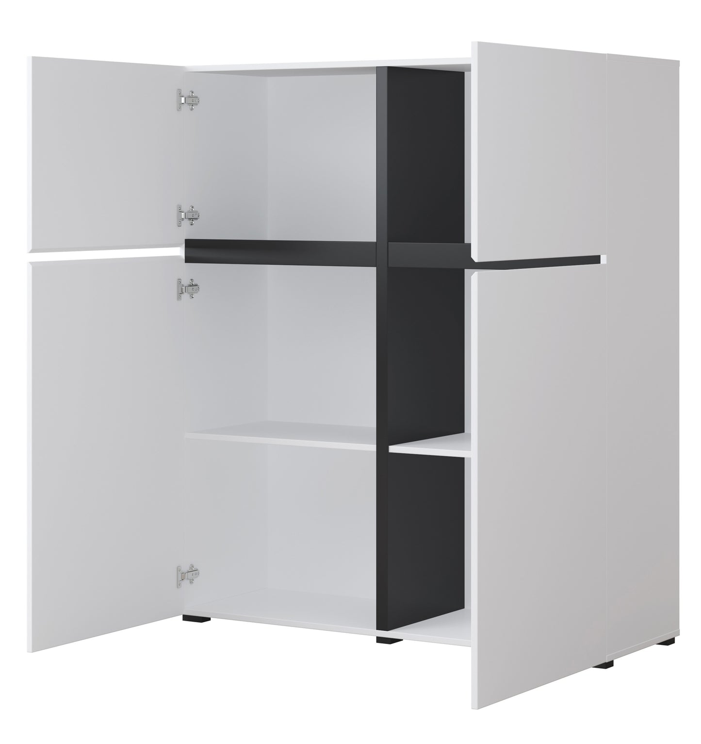 Kumode Kruzat 119/139/40 cm balts