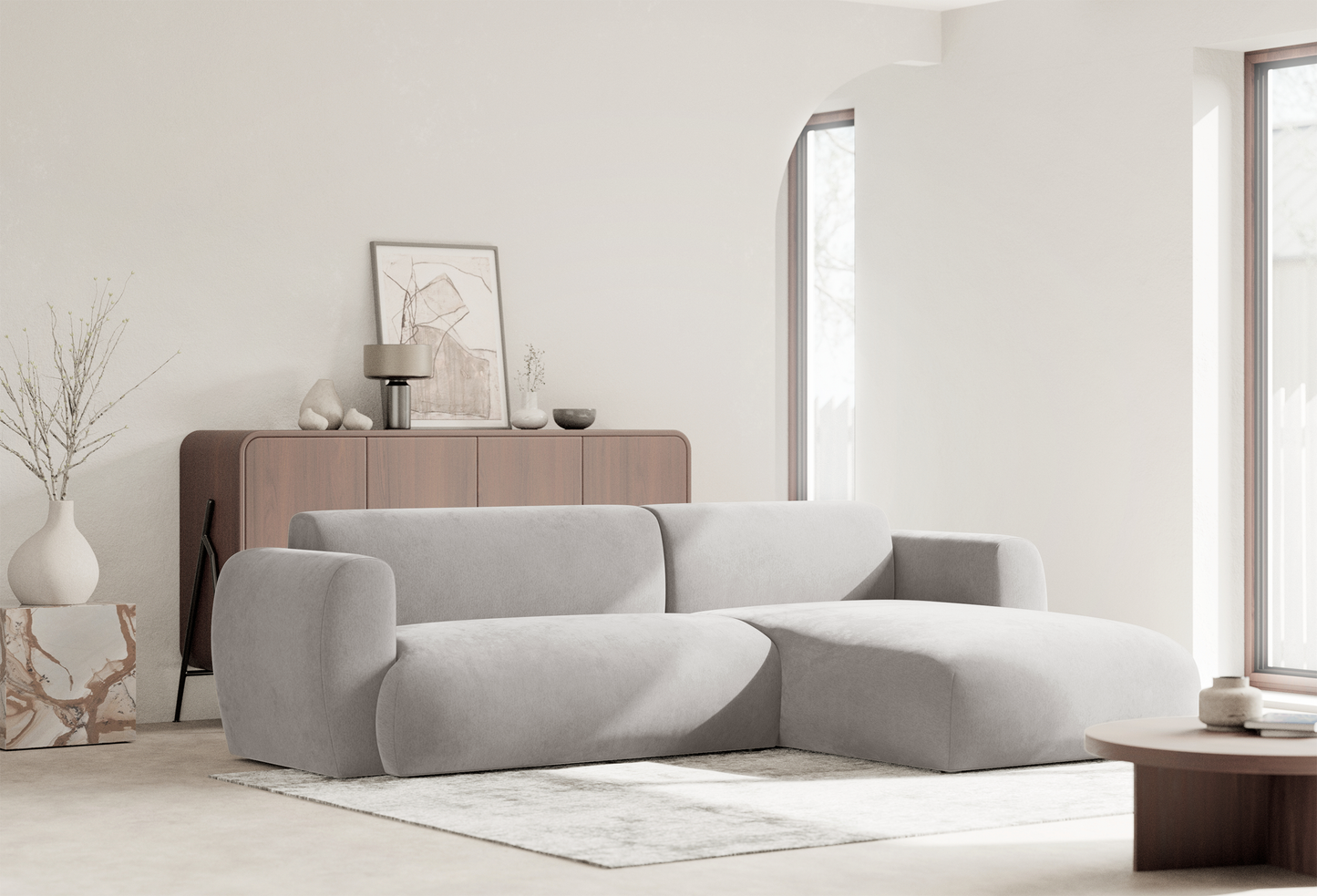 Dīvāns Emil 74/262/156 cm Misterio 80