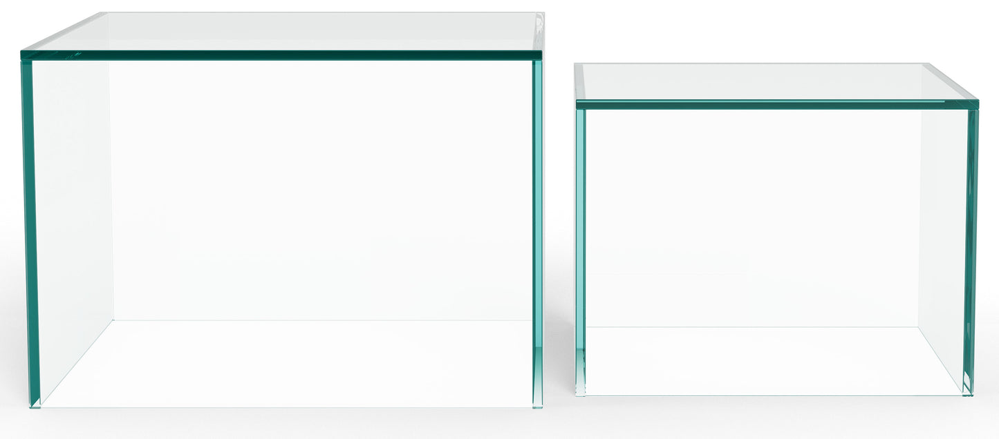 Kafijas galds Glopi 50/50/35 cm Caurspīdīgs - N1 Home