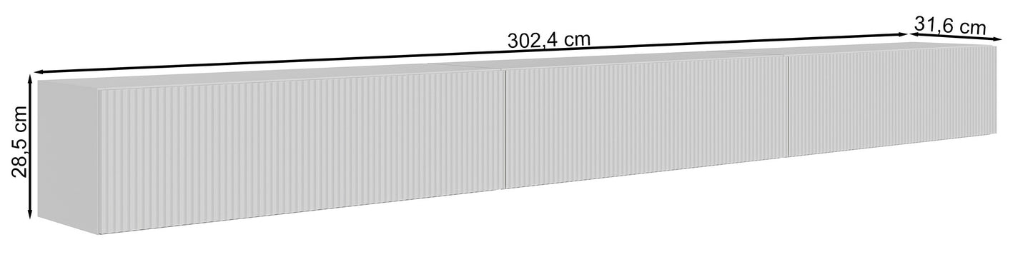 TV skapis Velda 302/28/31 cm bēšs