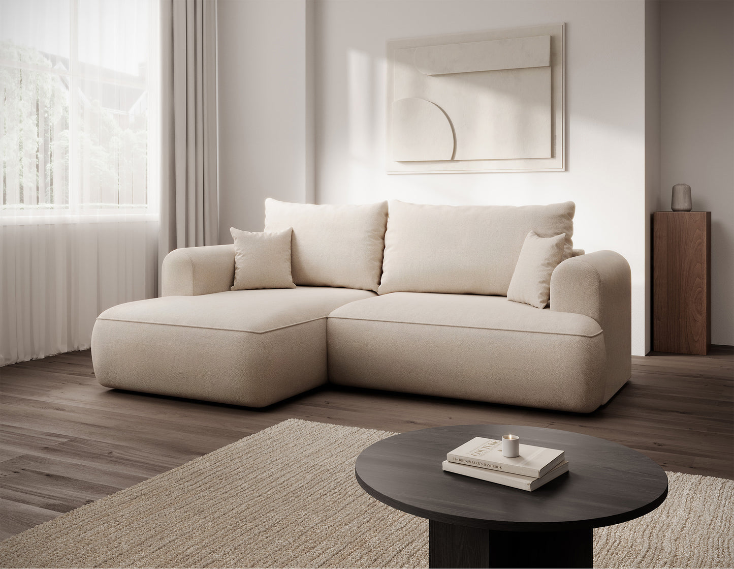 Dīvāns Ovors mini 239/93/156 cm Storm 02 - N1 Home