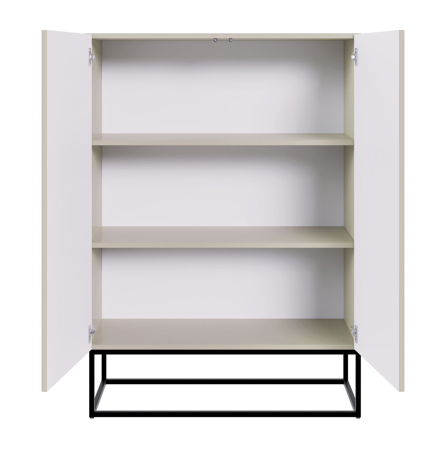 Kumode Velda 90/125/38 cm bēšs/melns - N1 Home