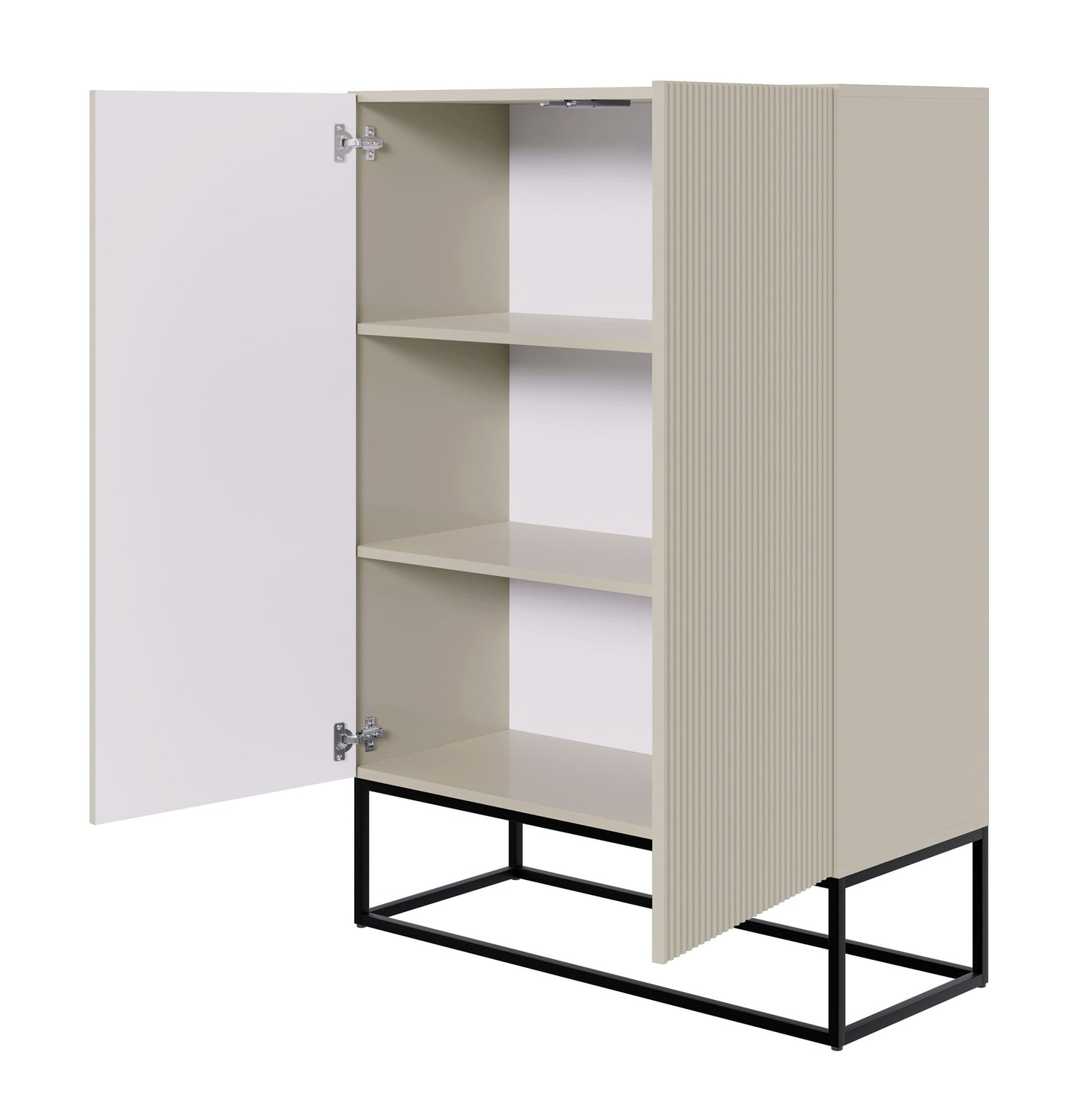 Kumode Velda 90/125/38 cm bēšs/melns - N1 Home