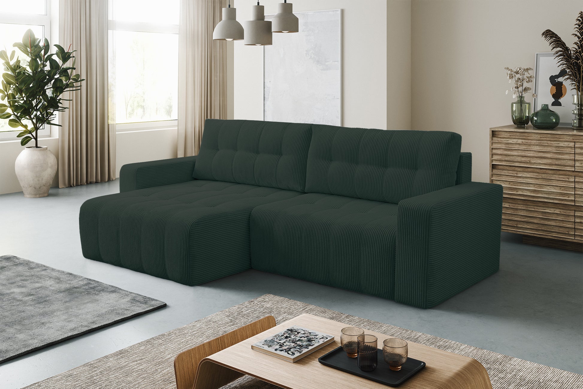 Dīvāns Mailes 86/245/143 cm Poso 14 - N1 Home