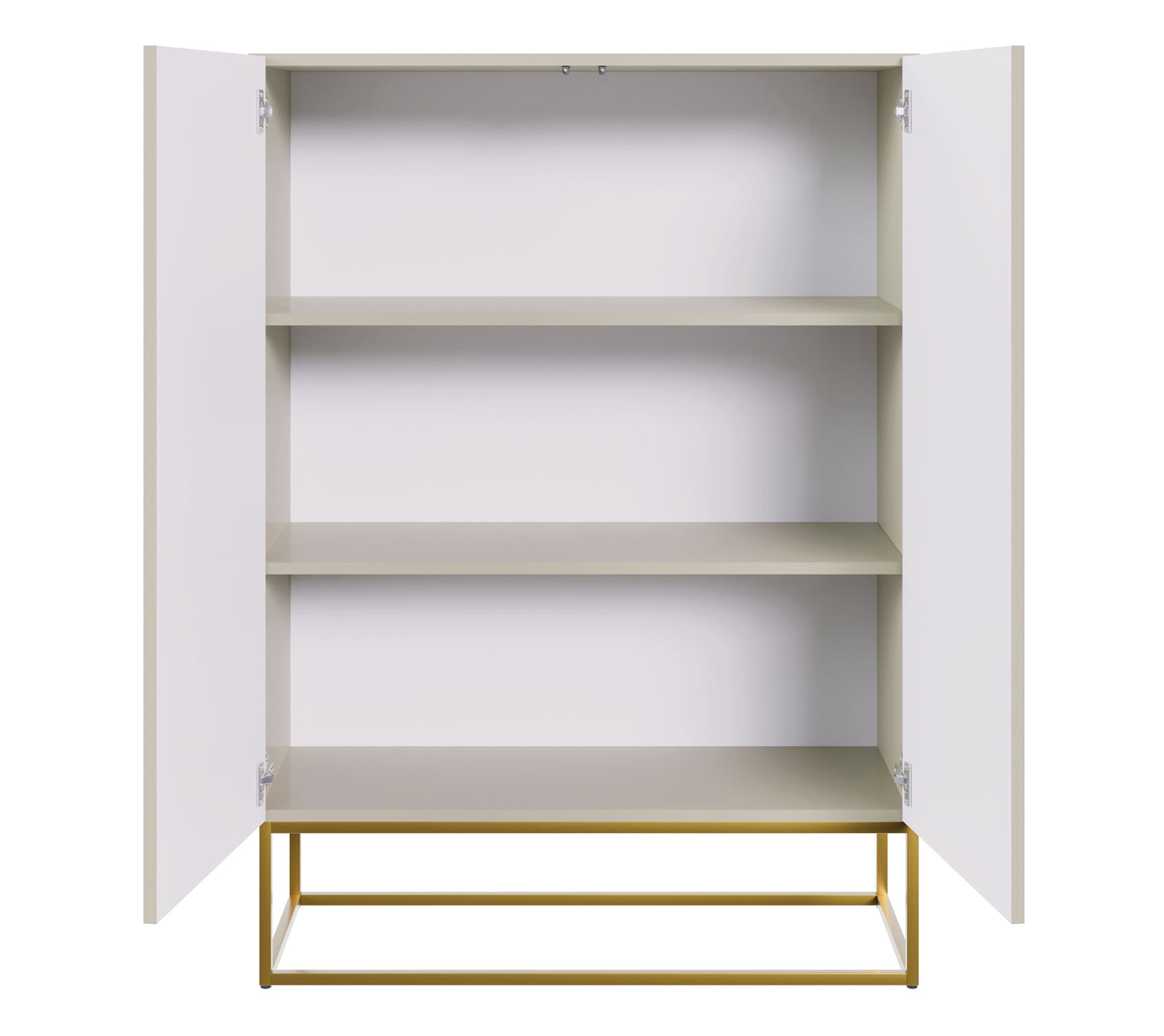 Kumode Velda 90/125/38 cm bēšs/zelts - N1 Home