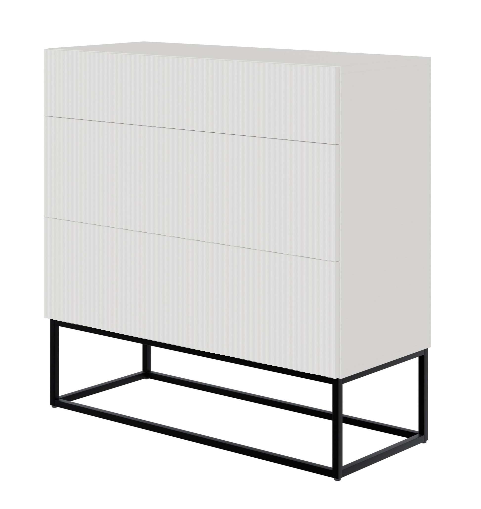 Kumode Velda 90/90/38 cm balts/melns - N1 Home