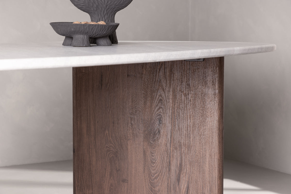 Galds 180/90/75 cm moka/off balts - N1 Home