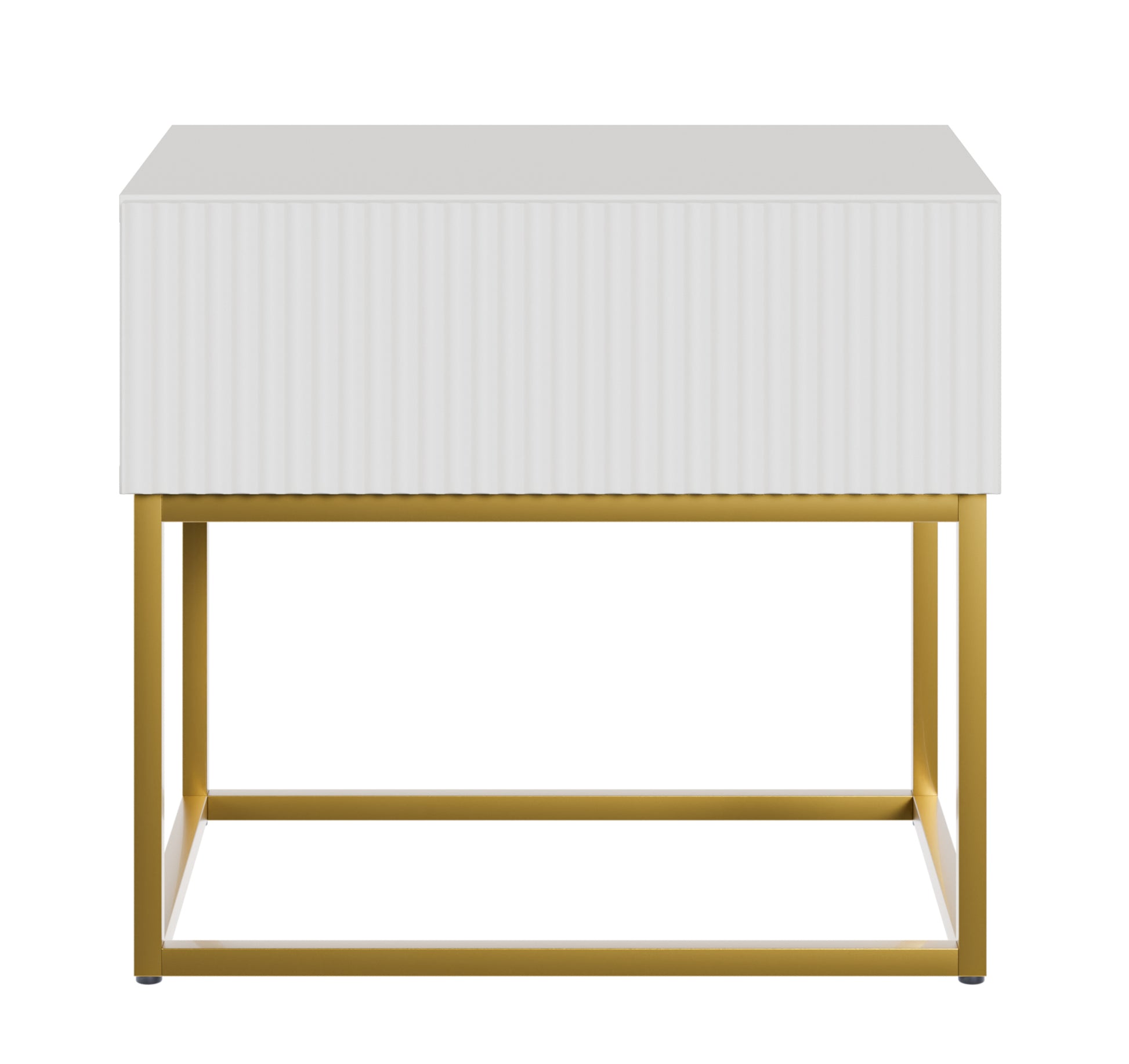 Naktsskapis Velda 50/44/35 cm balts/zelts - N1 Home