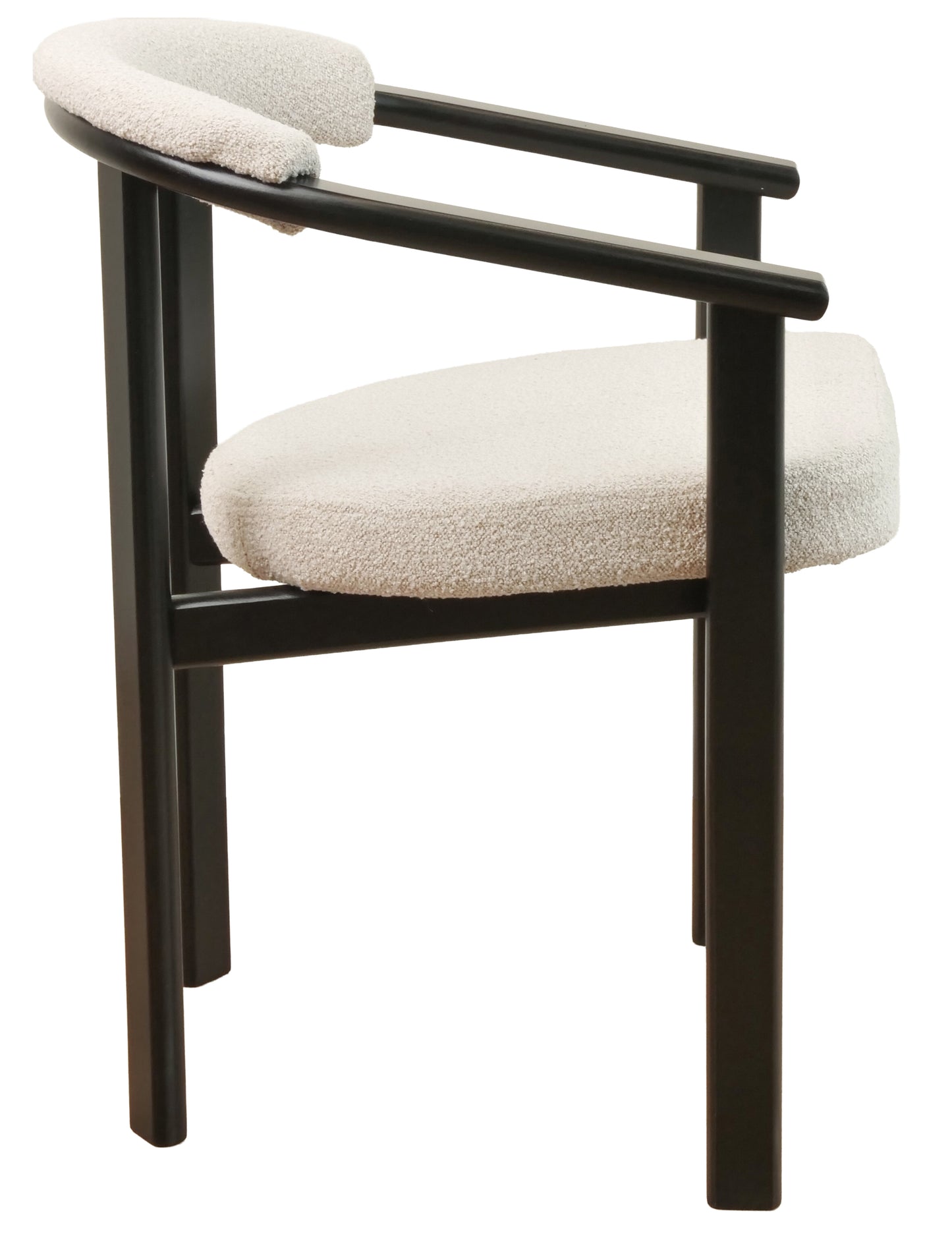 Krēsls Finis 73/56/55 cm melns/bēšs buklē - N1 Home