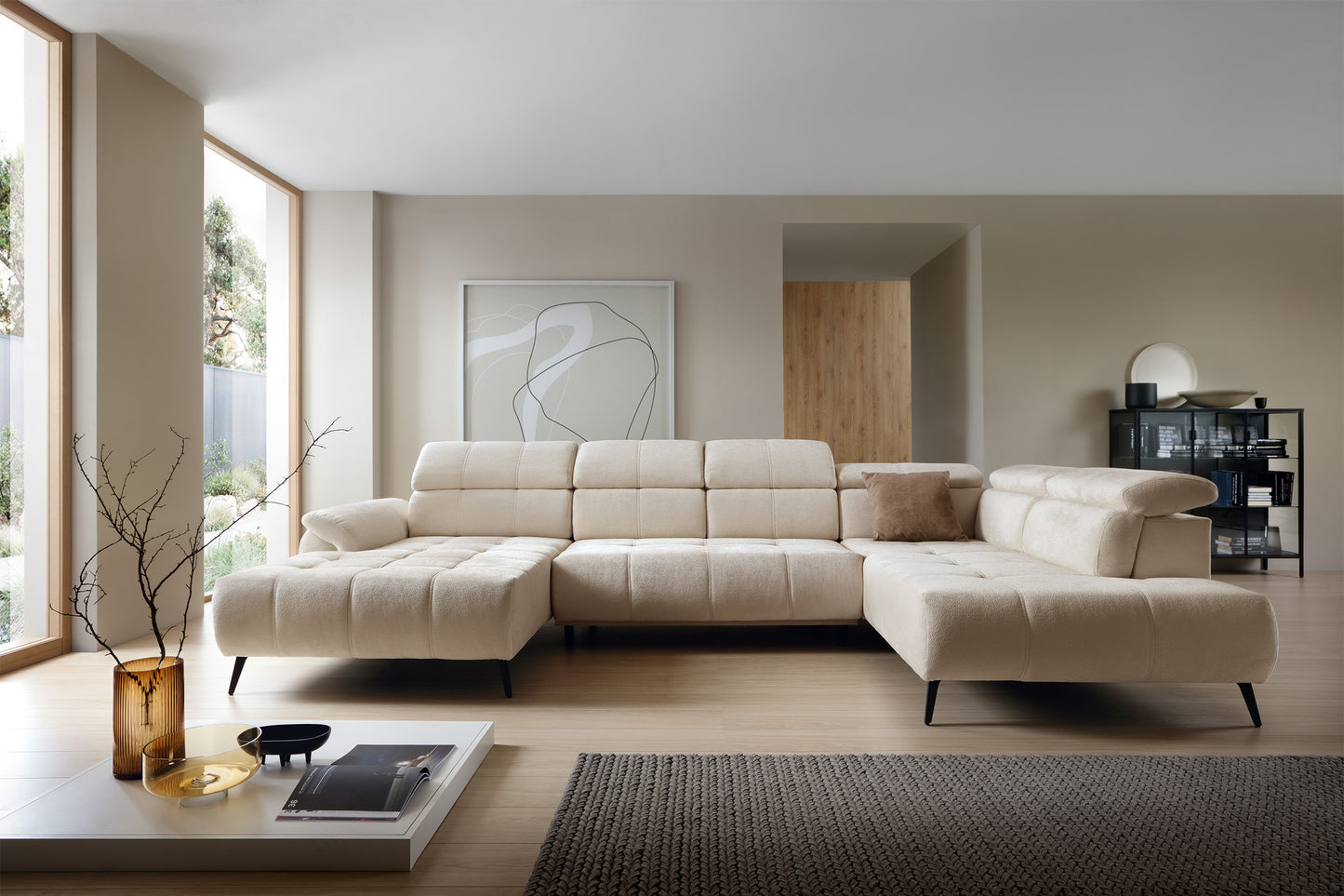 Dīvāns Matio U 98/375/208 cm Aphrodite 02 - N1 Home