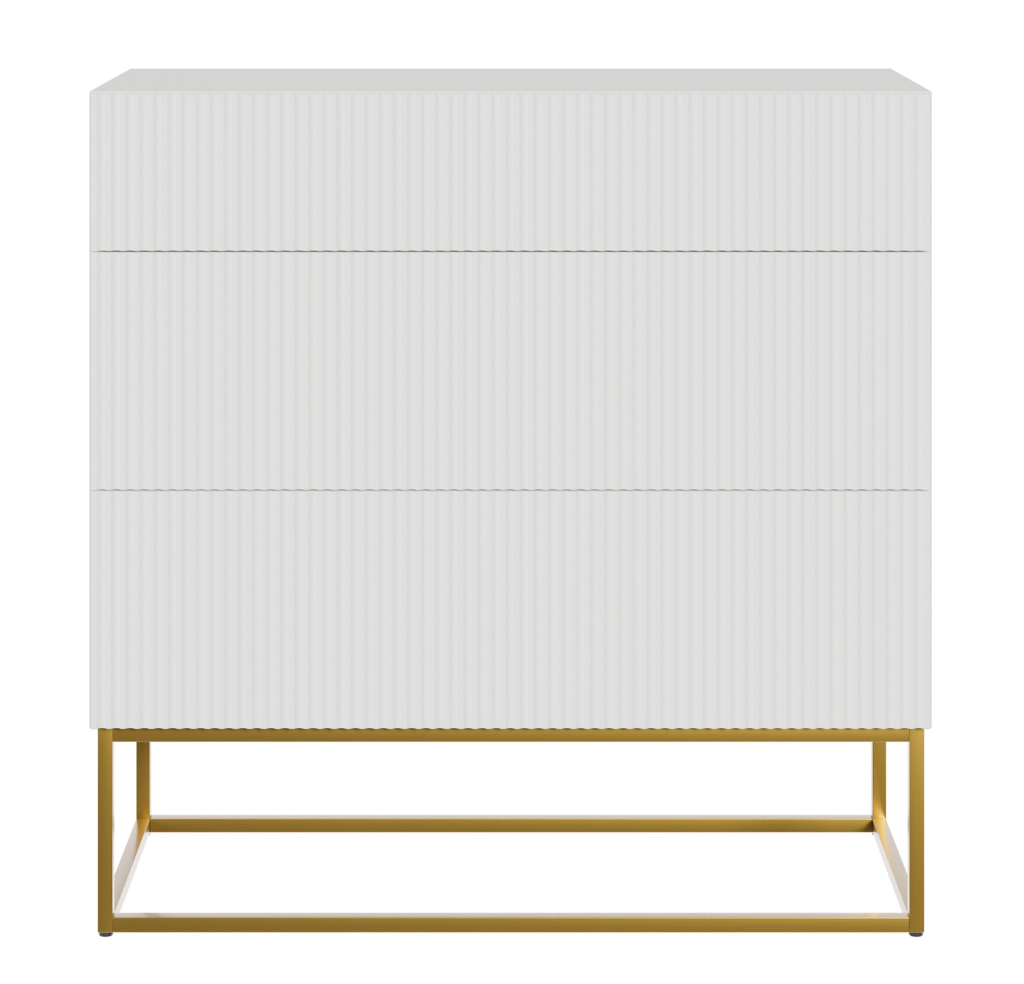 Kumode Velda 90/90/38 cm balts/zelts - N1 Home