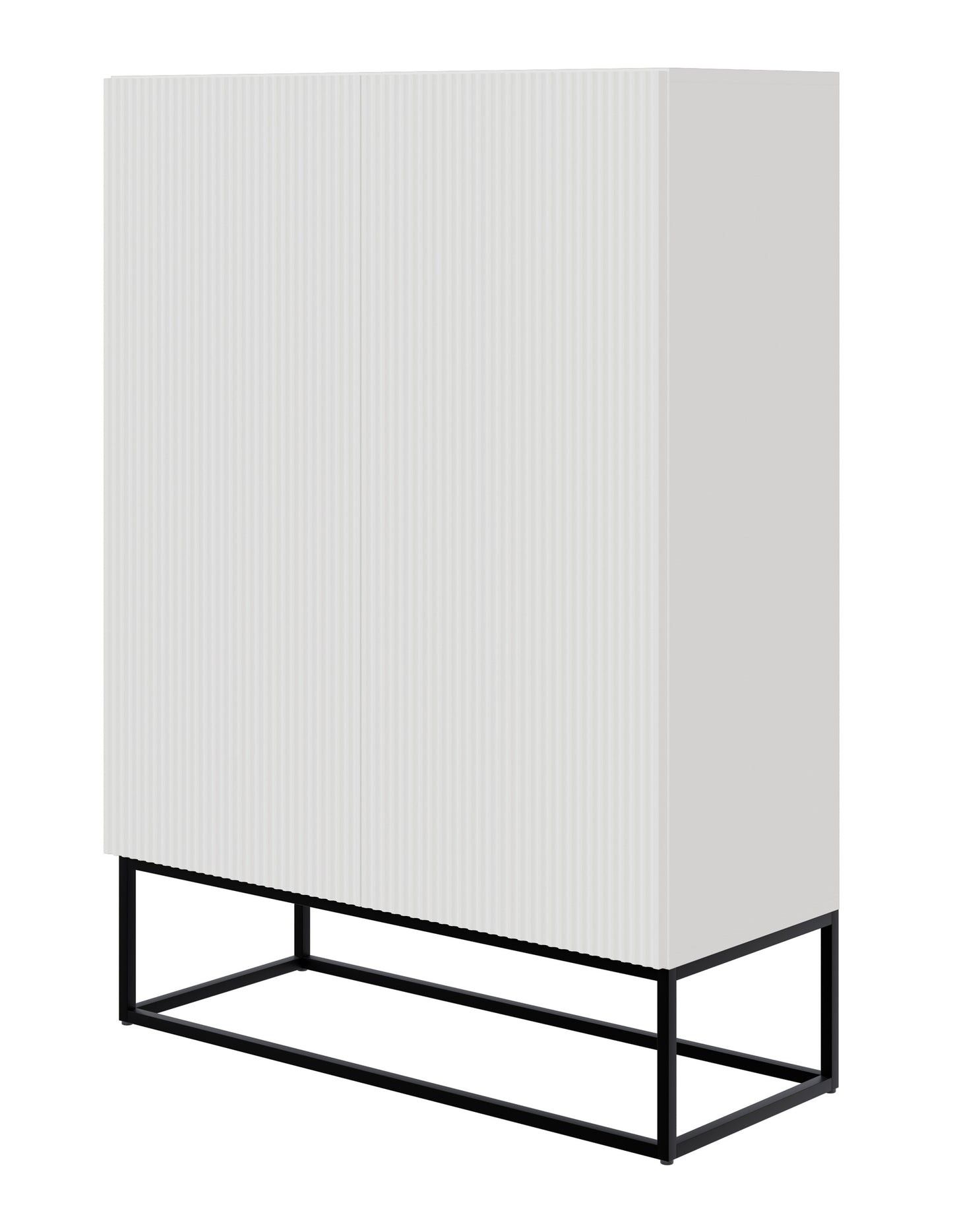 Kumode Velda 90/125/38 cm balts/melns - N1 Home