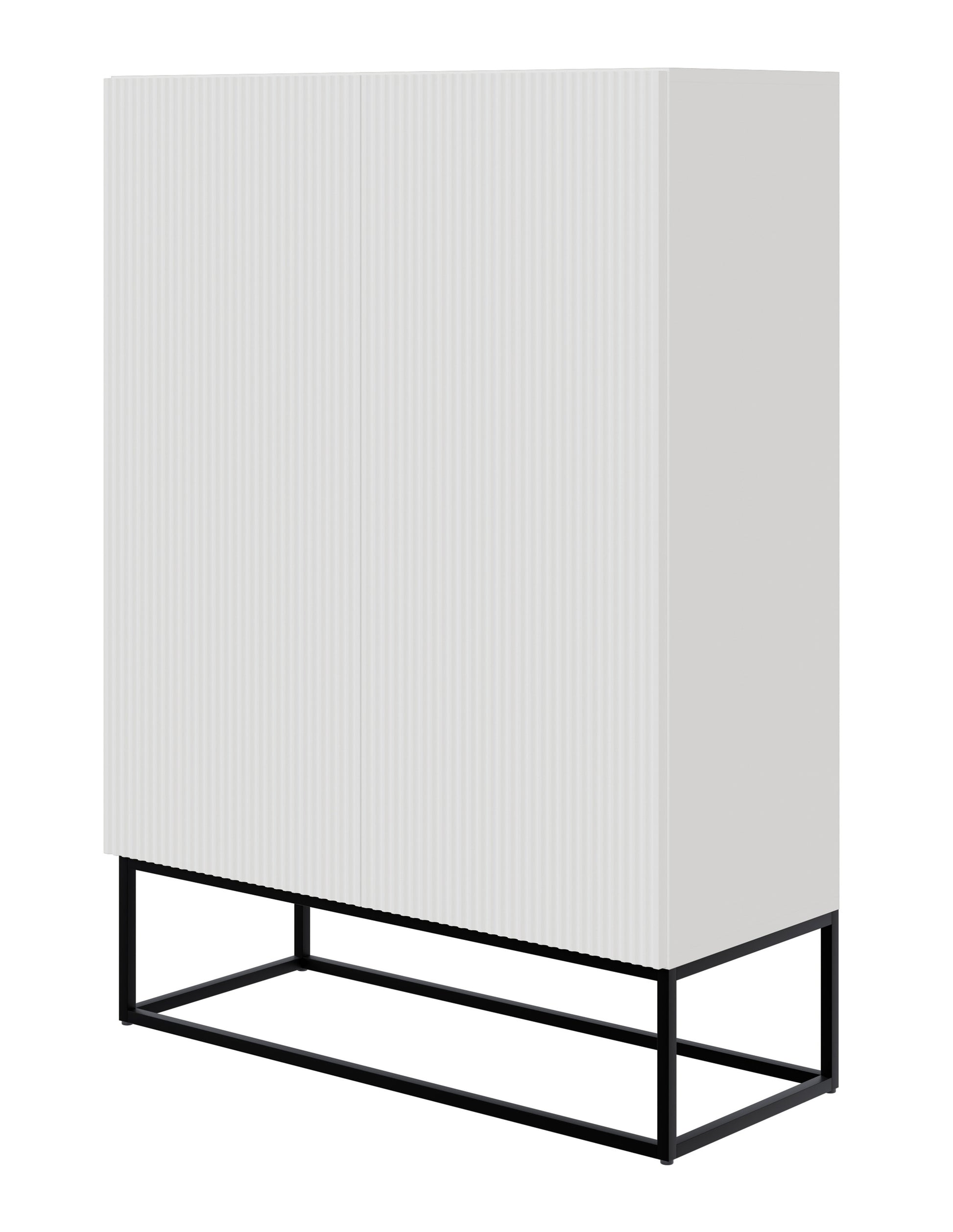 Kumode Velda 90/125/38 cm balts/melns - N1 Home